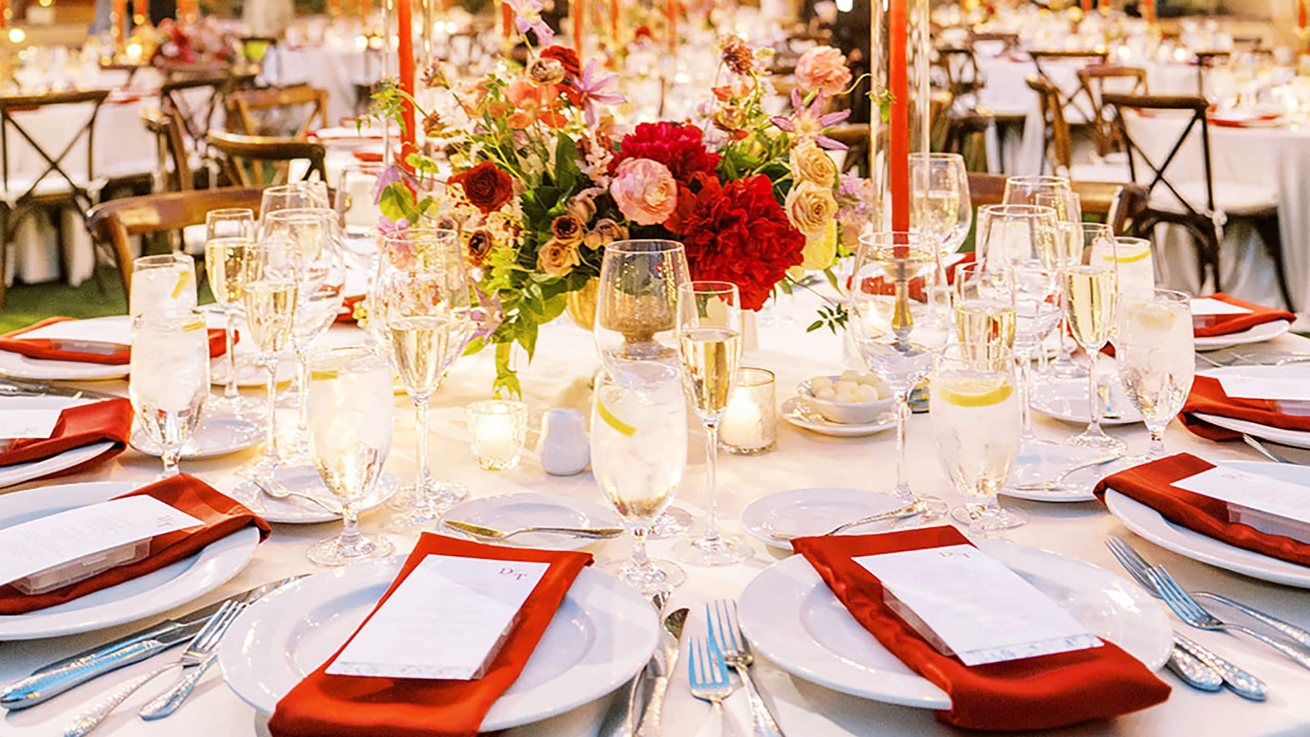 Royal Palms Resort and Spa Wedding Reception Vernadero Lawn Close-up
