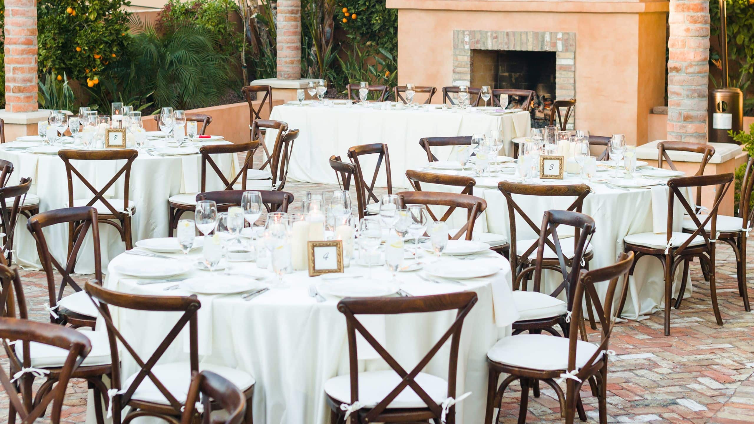Royal Palms Resort and Spa Orange Grove Wedding Reception Setup