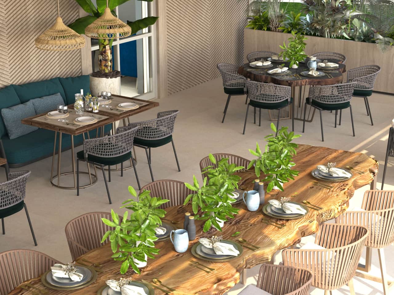 Blue Terrace Sitting Area