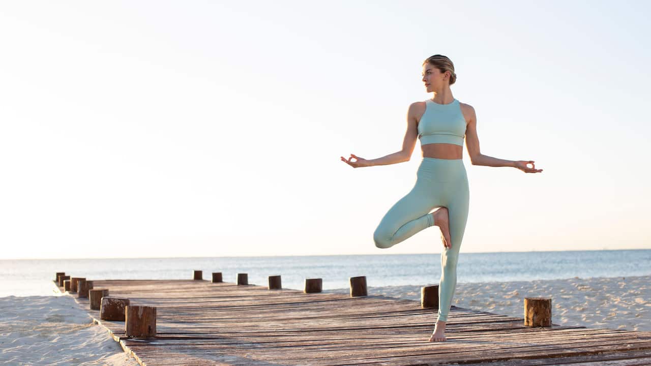 Yoga Class Beach