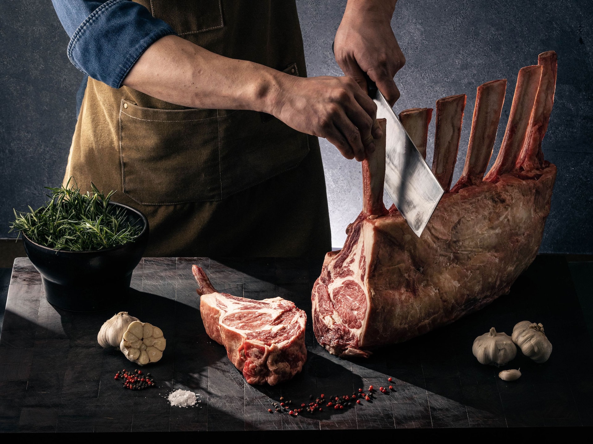 Grand Hyatt Seoul Steak House Chef Cutting