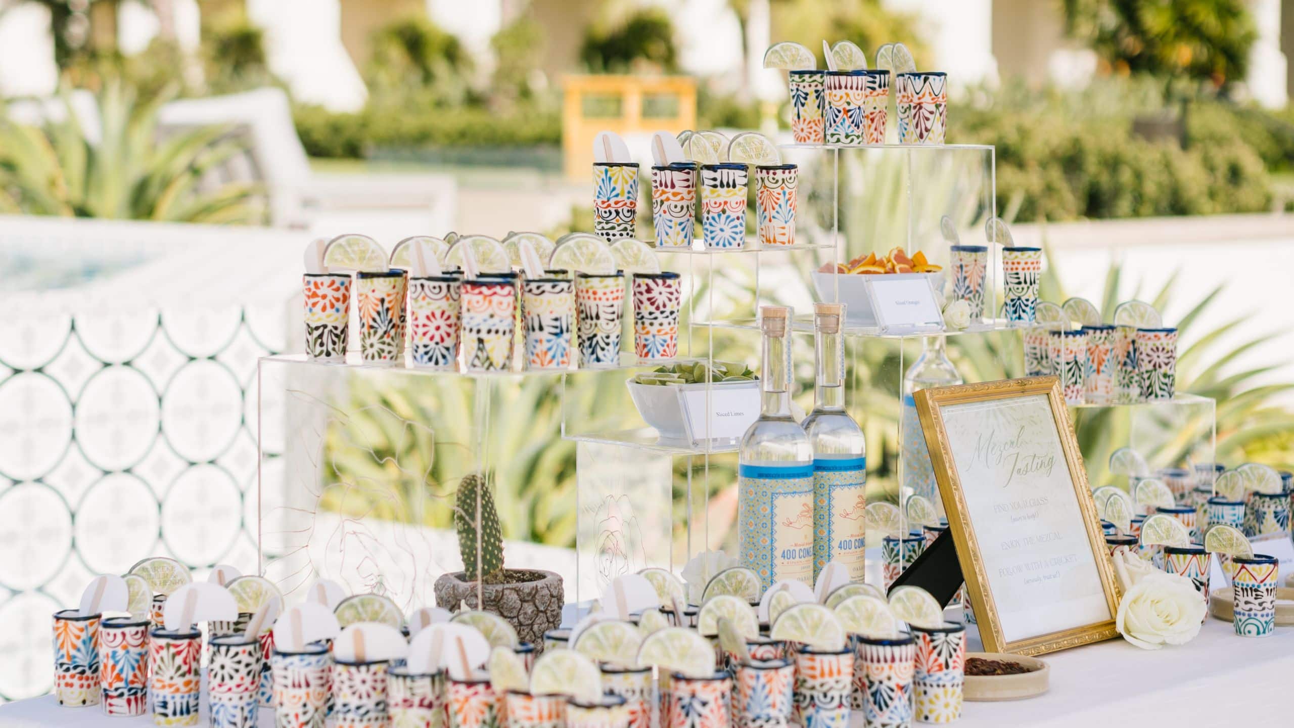 Park Hyatt Aviara Resort, Golf Club & Spa Wedding Signature Cocktail Table Setup