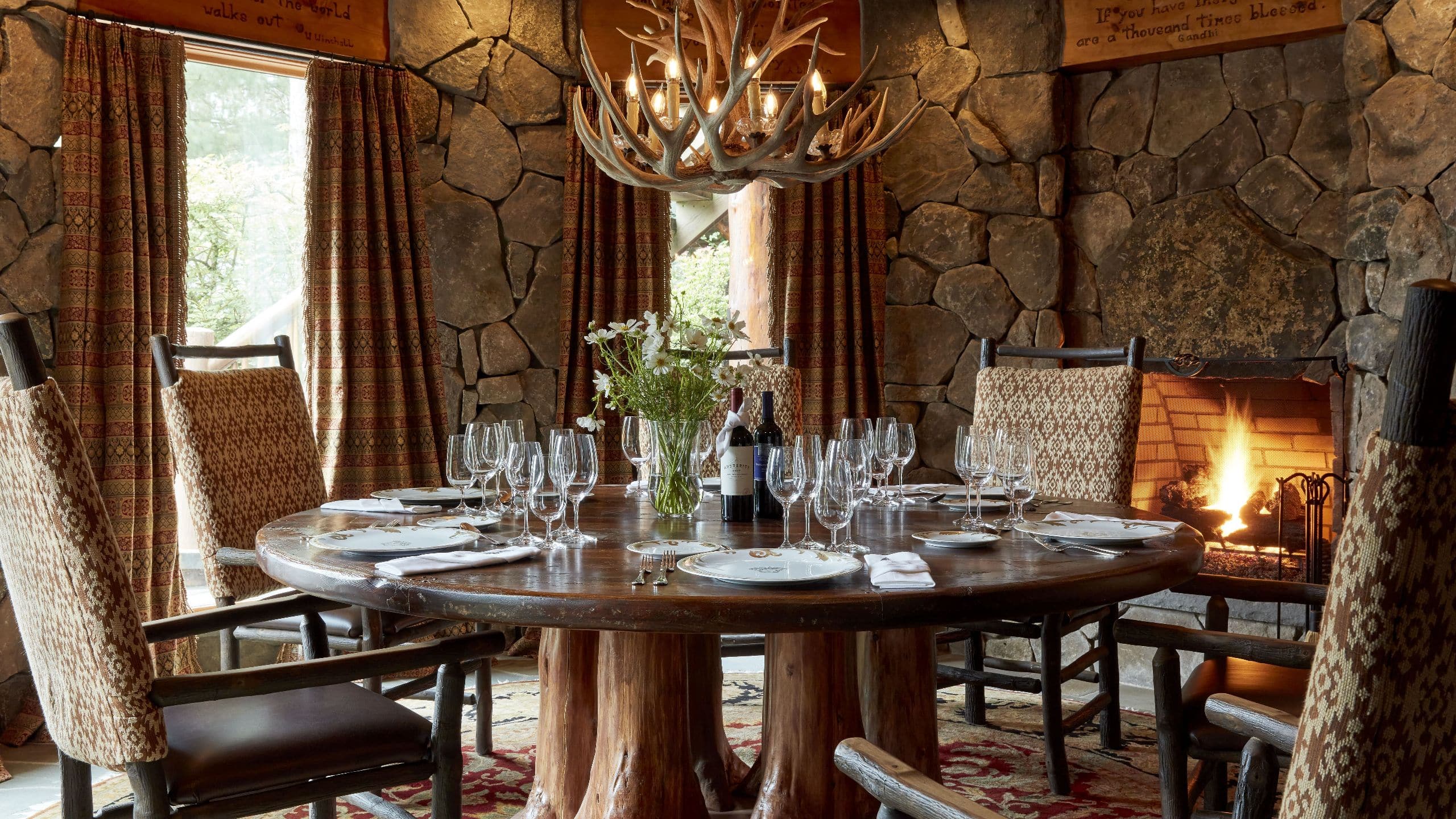 1 of 2 The Chatwal Lodge Restaurant Dining Table