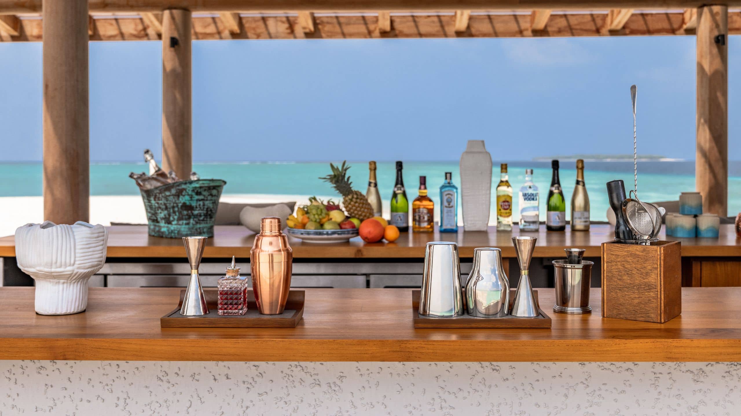 Alila Kothaifaru Maldives The Shack Bar Set Up