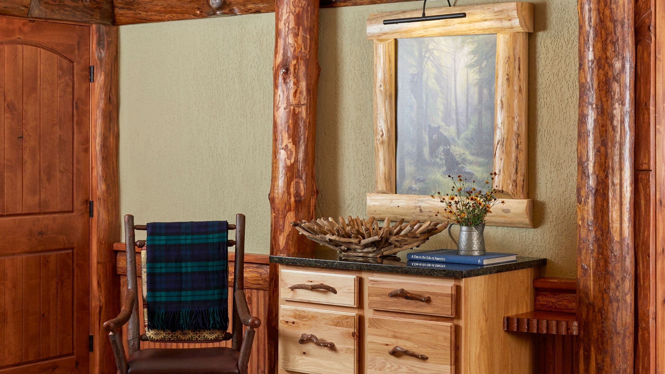 2 of 4 The Chatwal Lodge Bear Cub Interior Chair And Chest