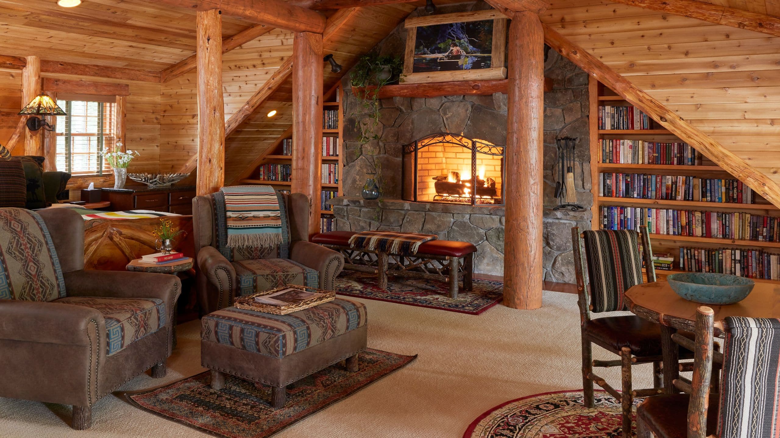 2 of 4 The Chatwal Lodge Chapin Hill Fireplace