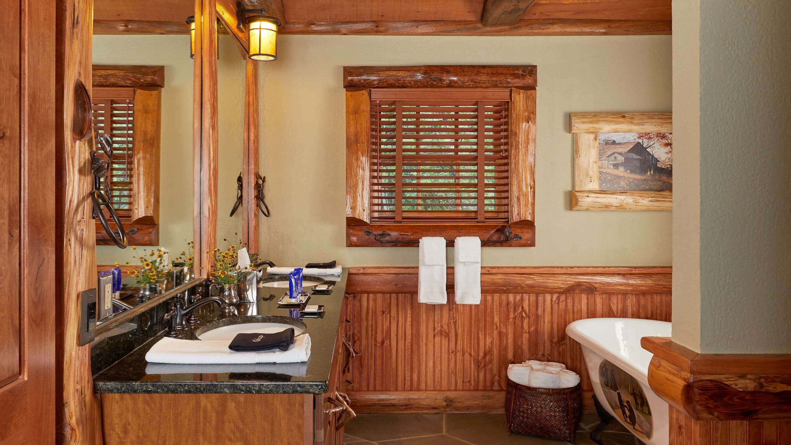 7 of 8 The Chatwal Lodge Elk Retreat King Bedroom Bathroom
