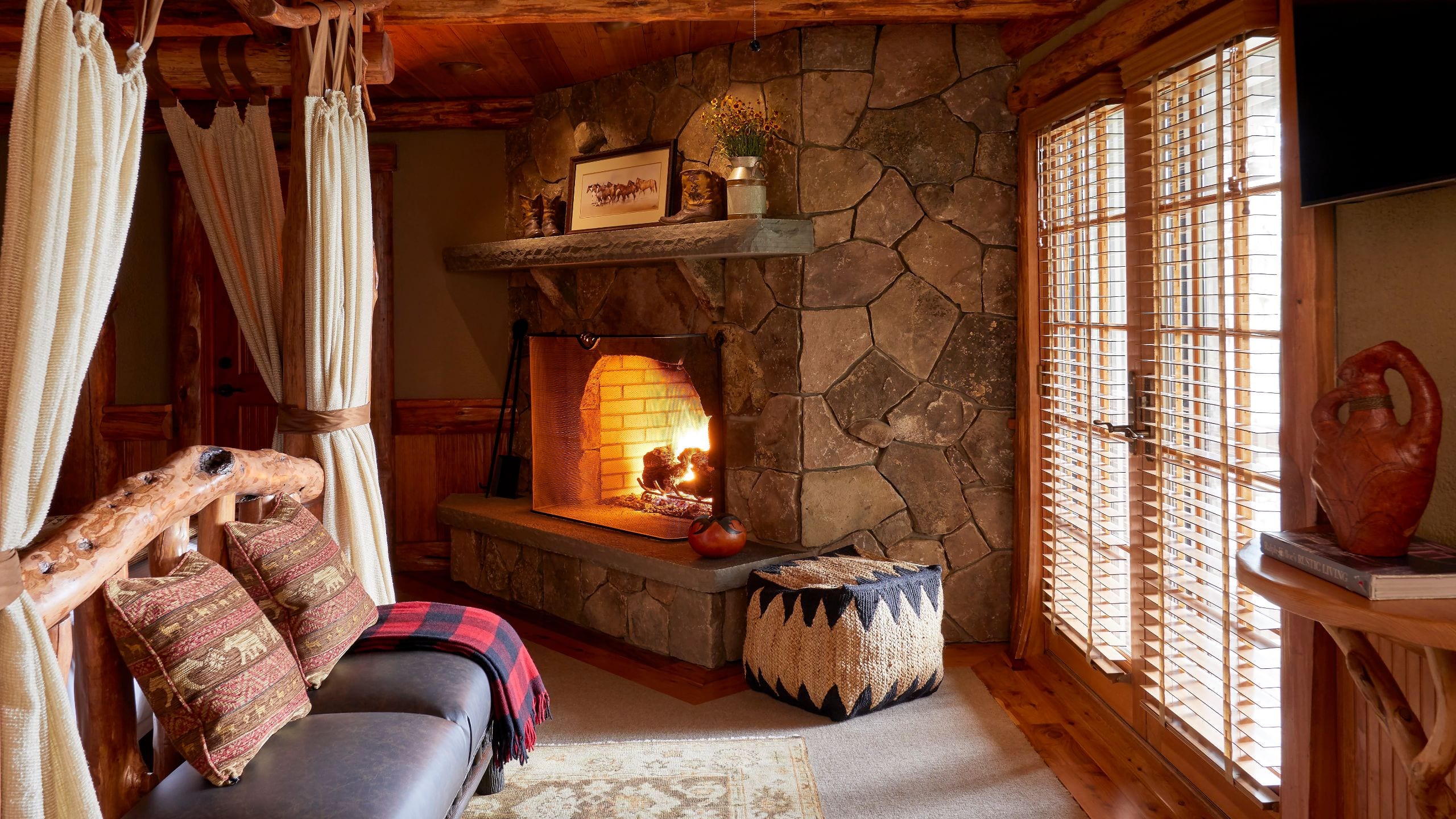 2 of 7 The Chatwal Lodge Top Ridge Fireplace