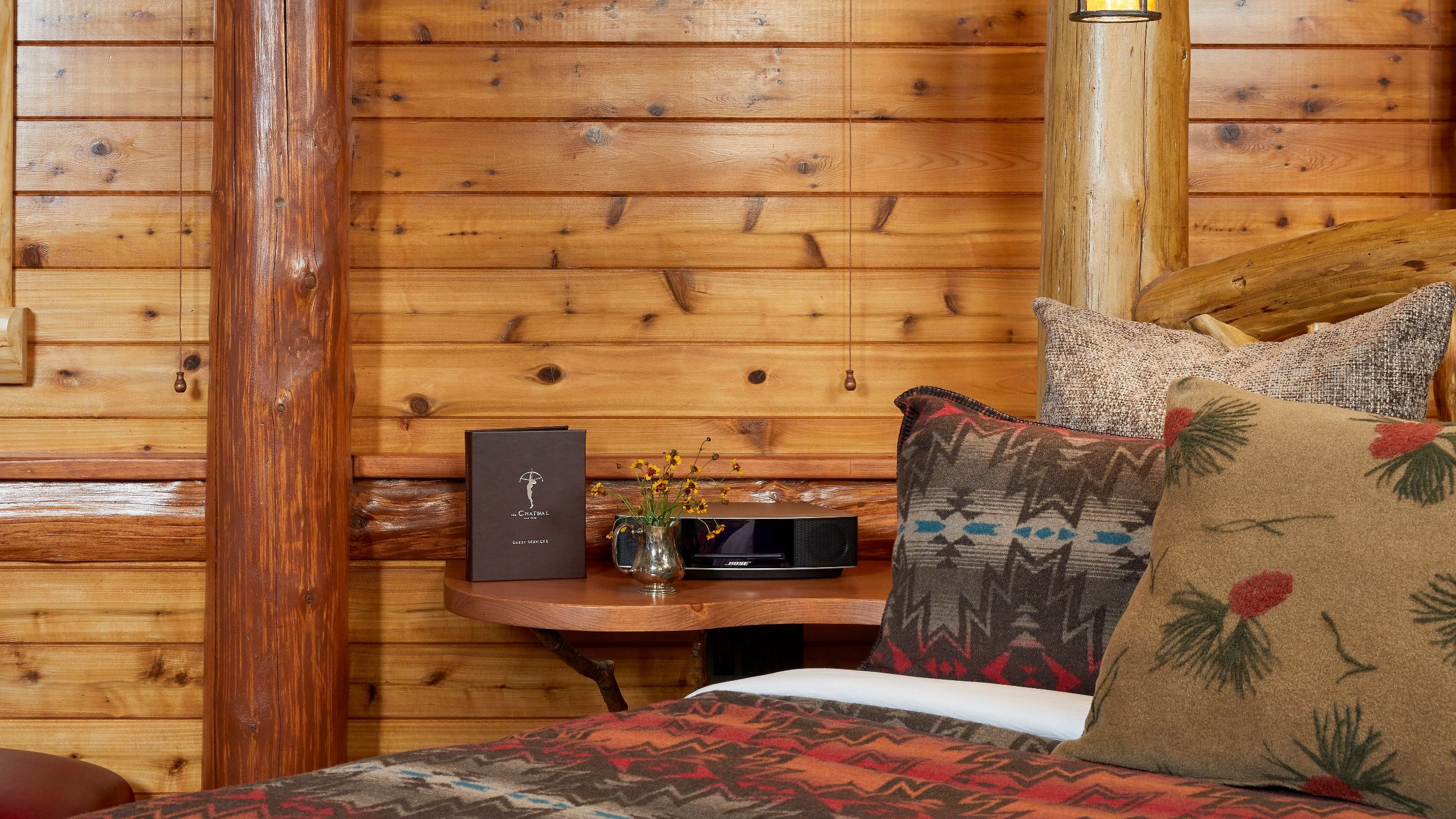 2 of 7 The Chatwal Lodge Waters Edge Bedside Details View