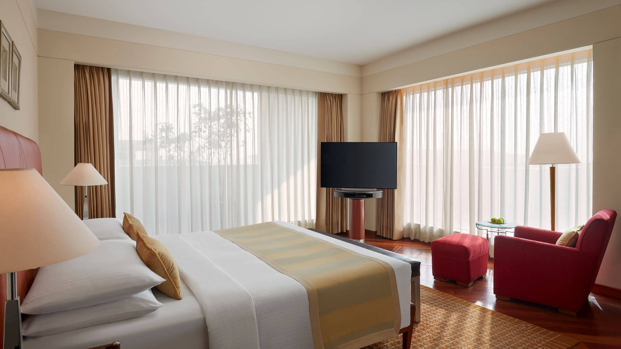 Hyatt Regency Kolkata Diplomatic Suite Bedroom Television