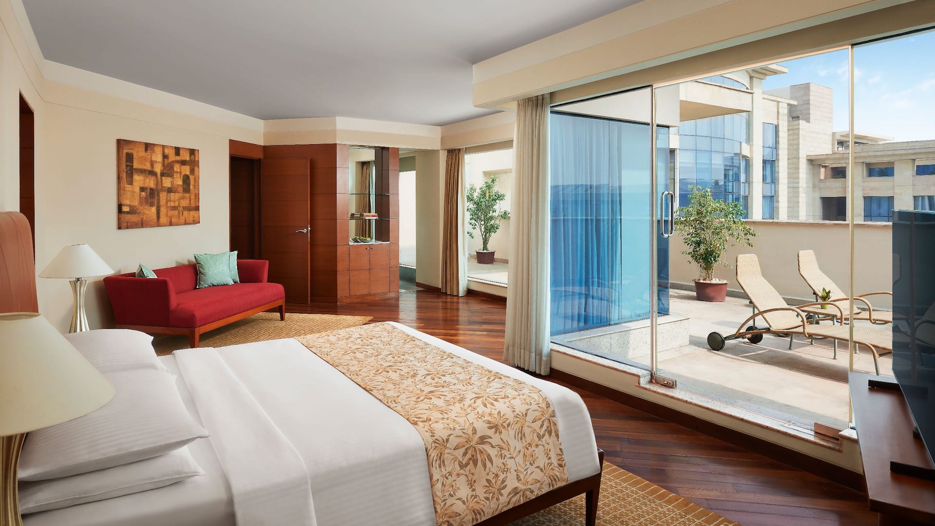 Hyatt Regency Kolkata Executive Suite Bedroom Terrace View
