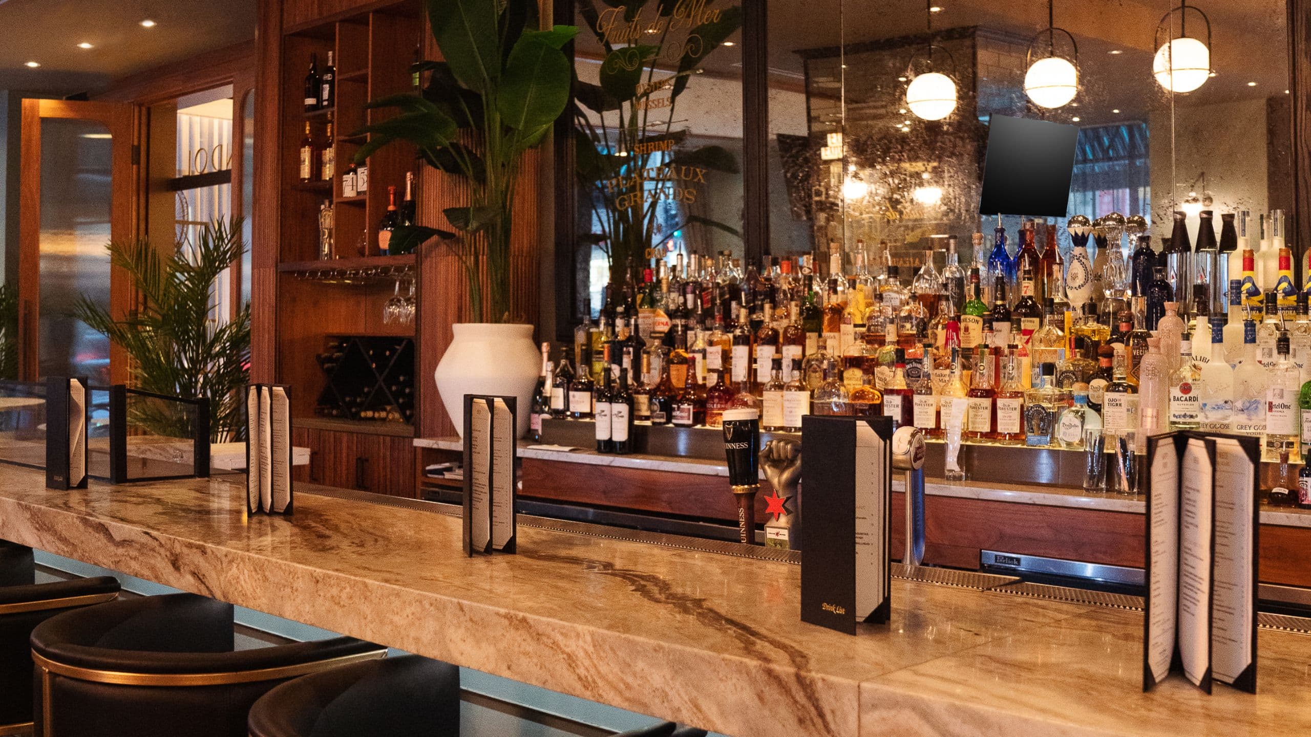 Hyatt Centric The Loop Chicago Bandol Bar Bottle Display