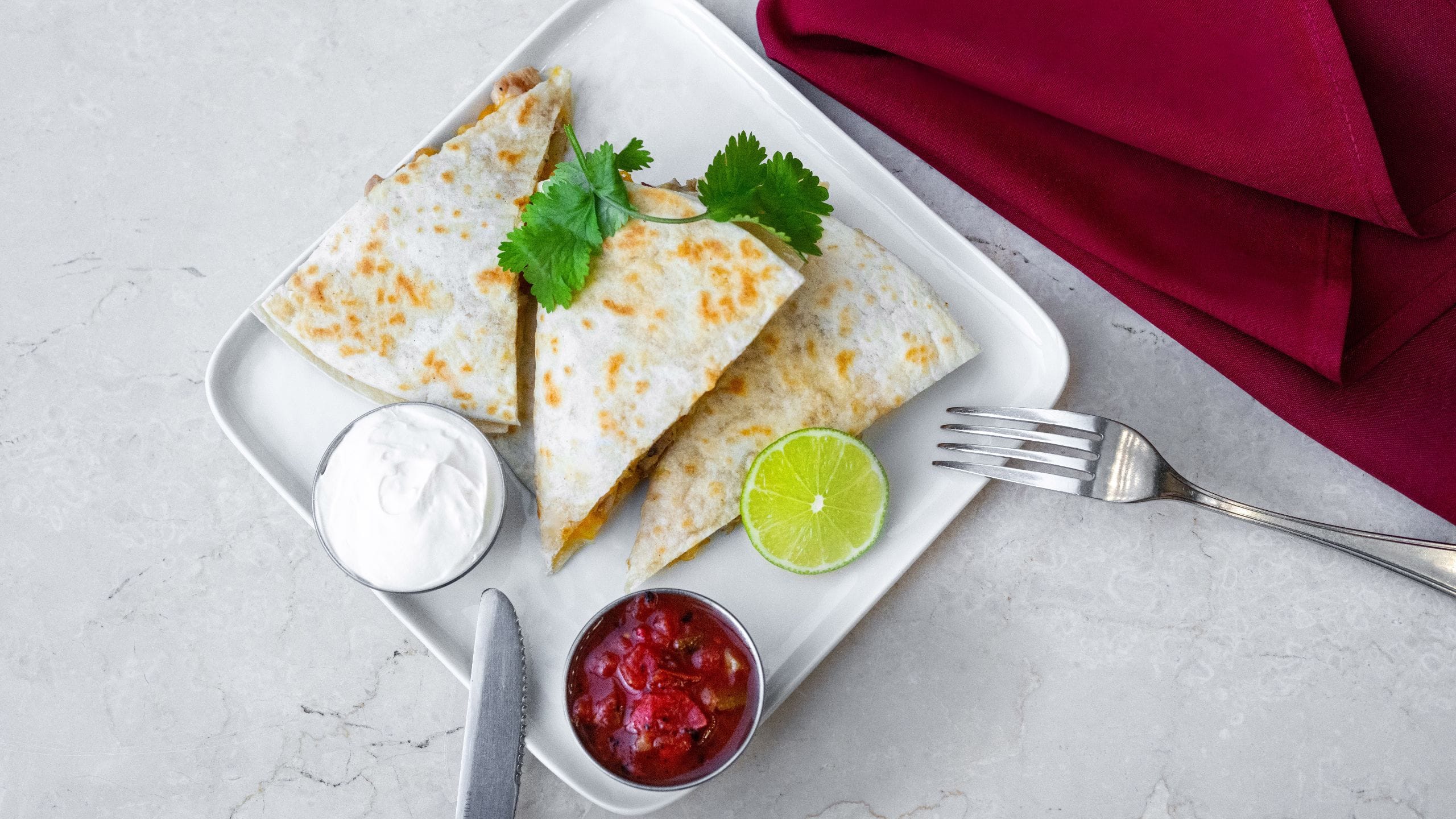 Hyatt Regency Columbus Quesadilla With Lime