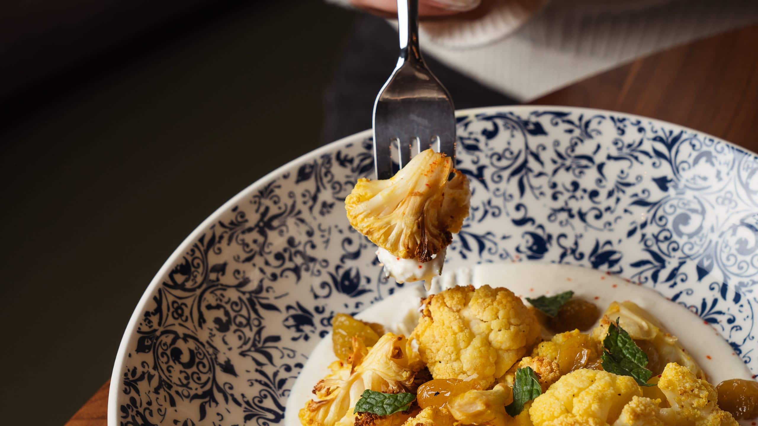 Hyatt Centric The Loop Chicago Bandol Bar Roasted Cauliflower Fork