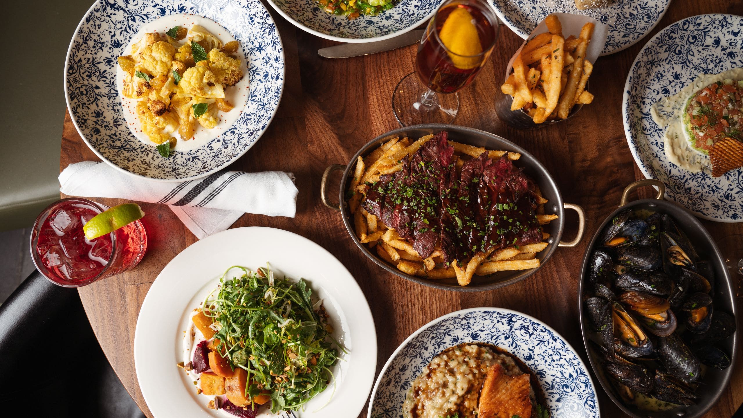 Hyatt Centric The Loop Chicago Bandol Bar Food Layout Detail