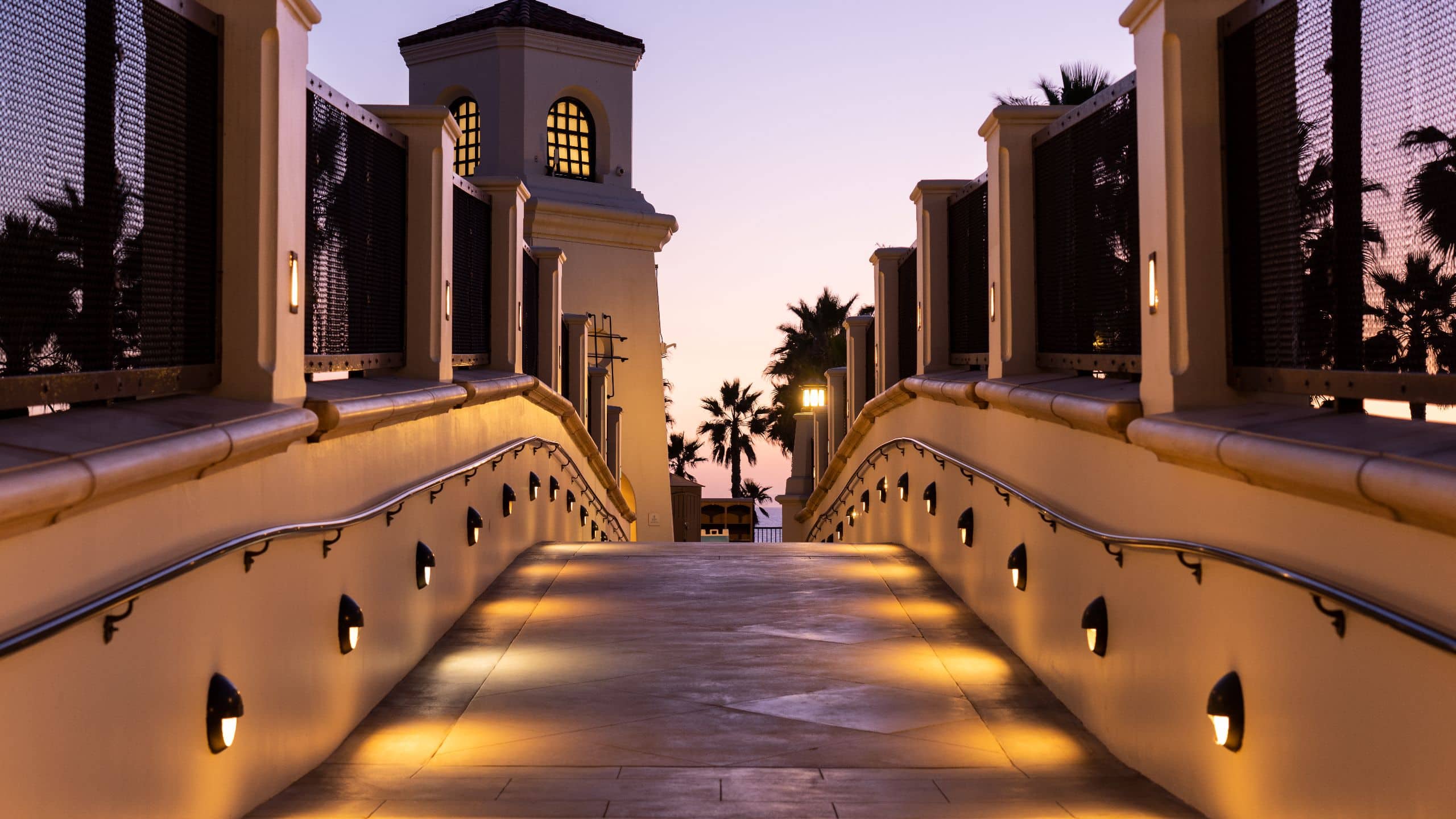 Hyatt Regency Huntington Beach Resort and Spa Bridge Nighttime View