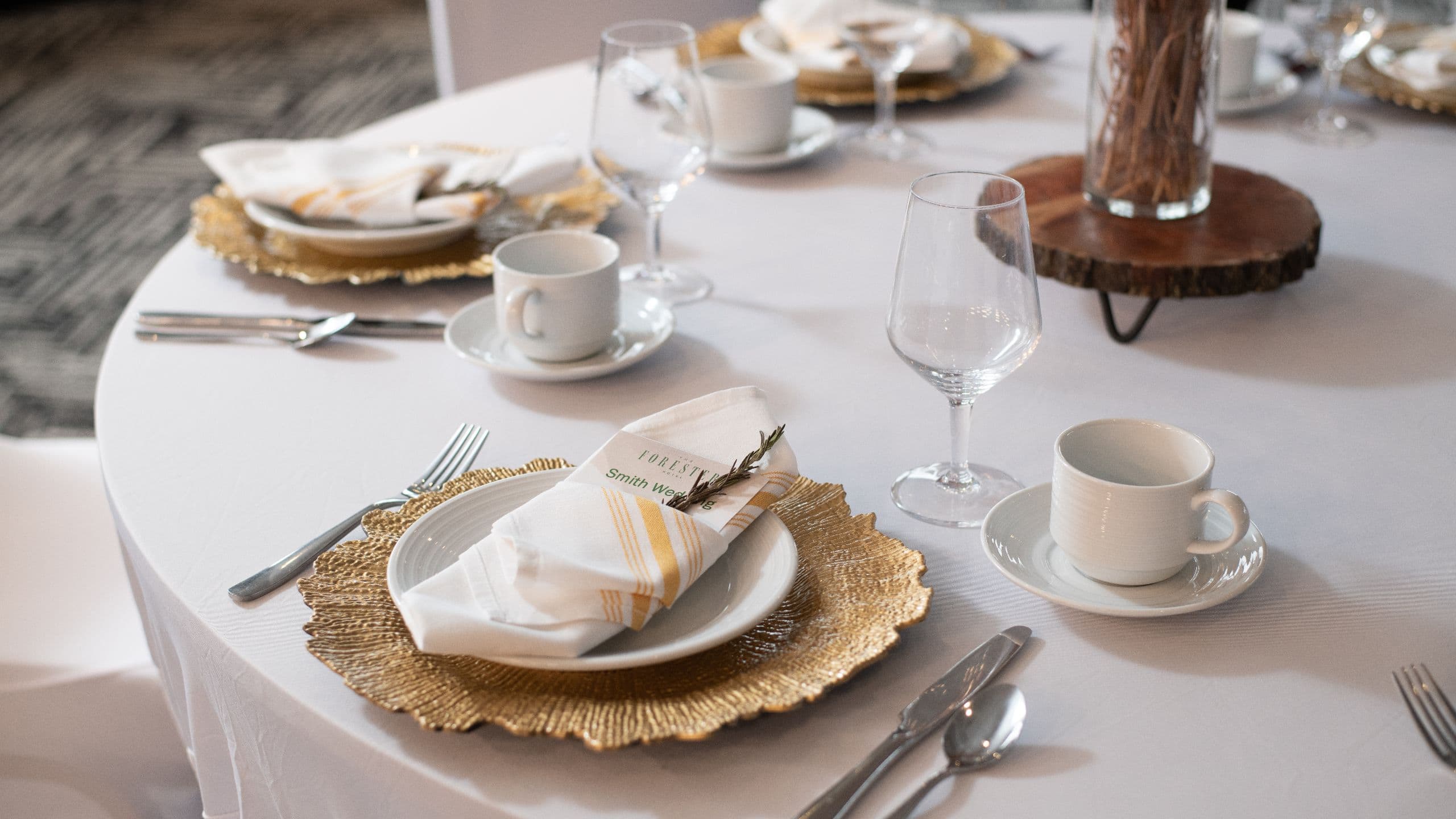 The Forester Hotel Event Place Setting