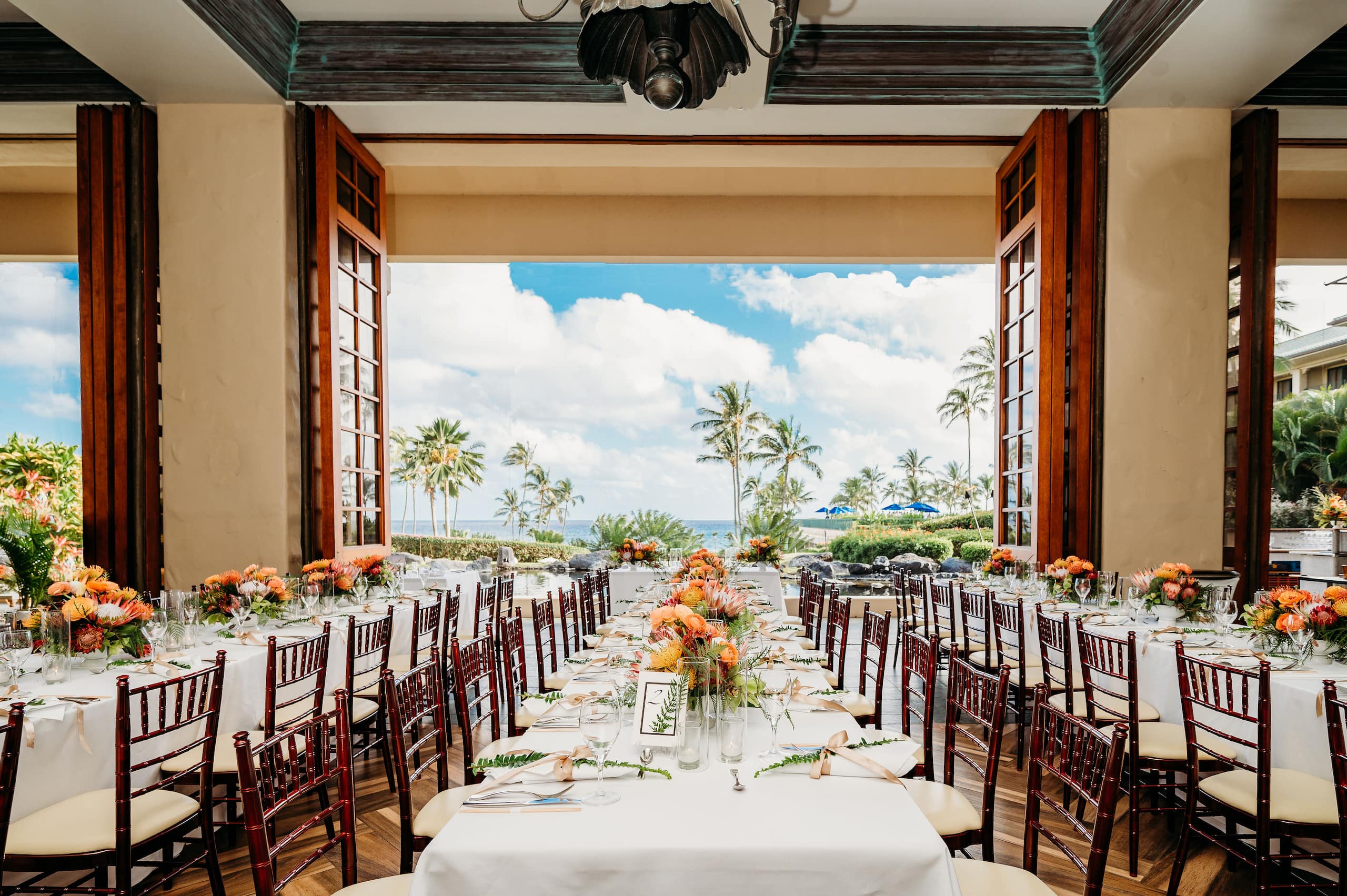 Grand Hyatt Kauai Resort & Spa Event Tables View From Ilima