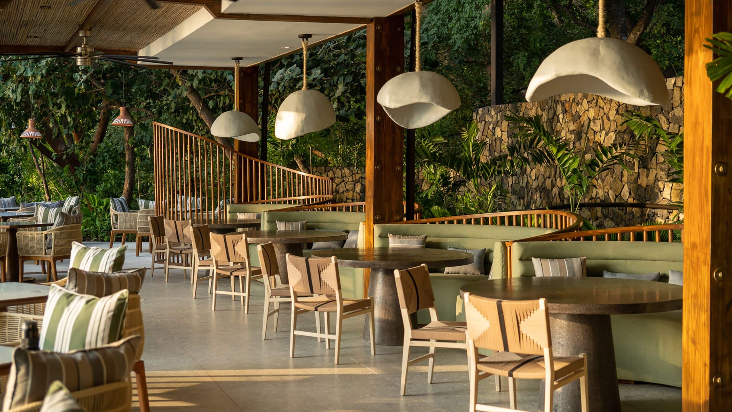 Andaz Costa Rica Resort at Peninsula Papagayo Ostra Restaurant Interior Booth Tables