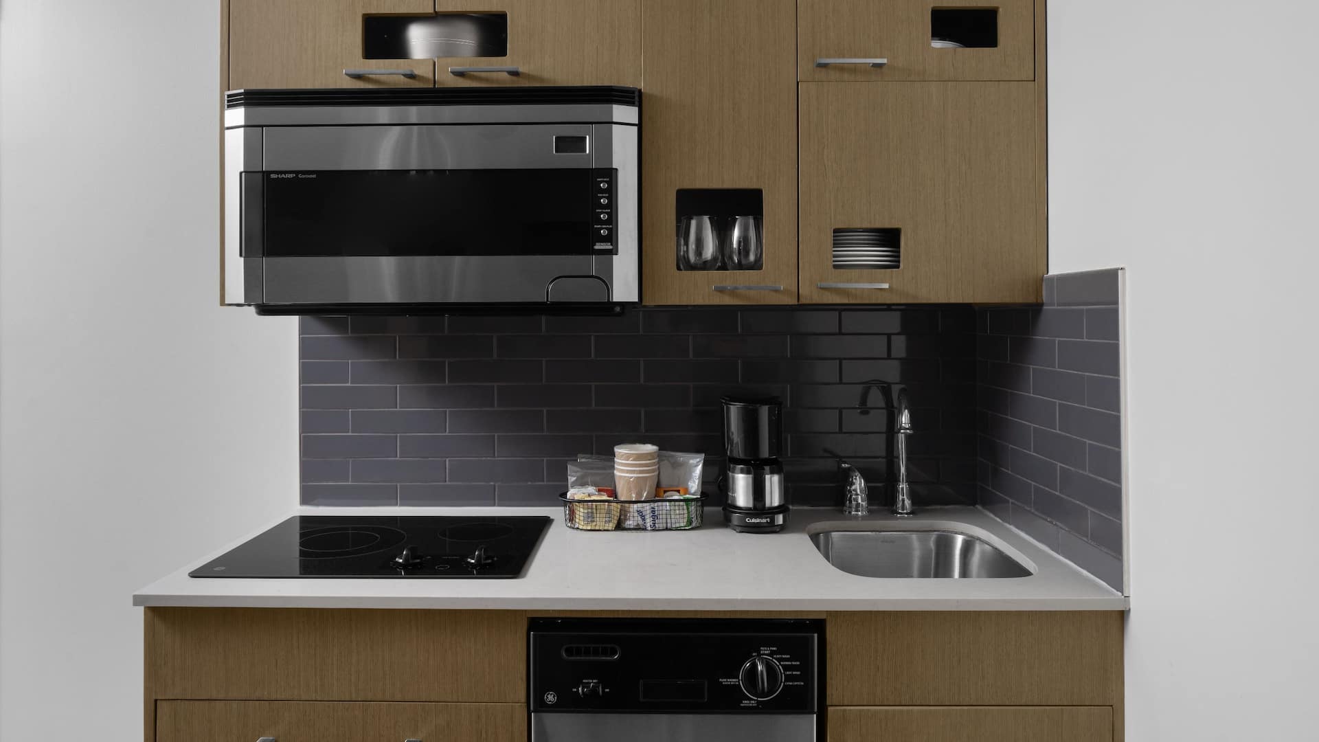 7 of 7 Hyatt House Raleigh North Hills King Suite Kitchen View