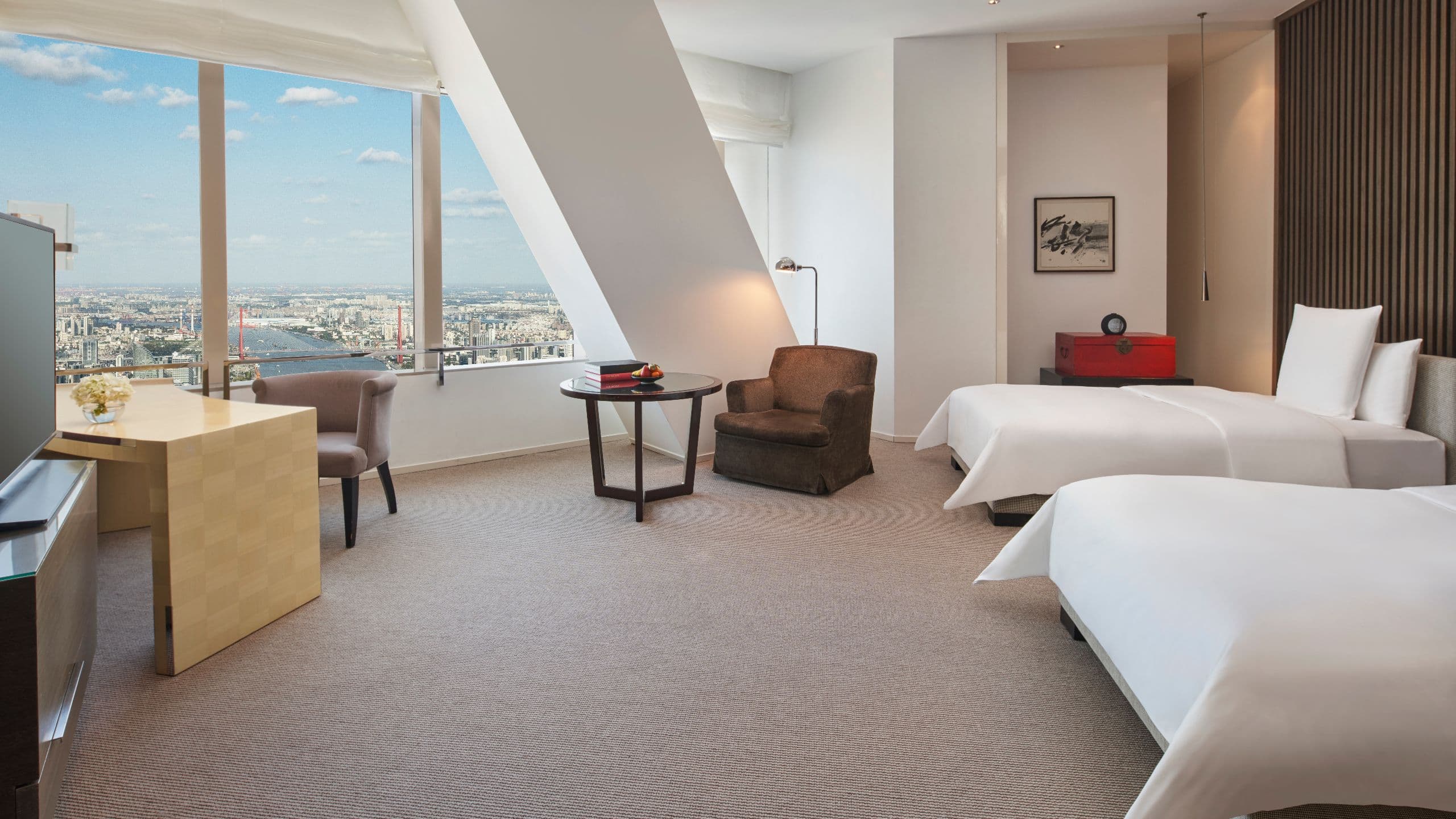 第 1，共 2 Park Hyatt Shanghai River View Deluxe Twin Bedroom