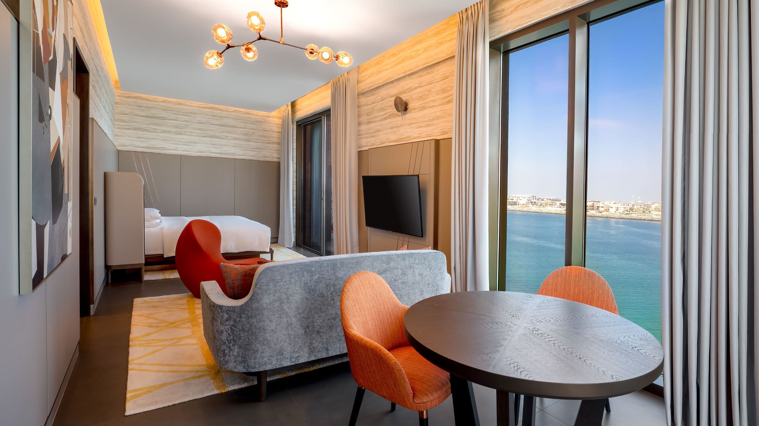 1 of 8 Hyatt Centric Jumeirah Dubai Deluxe Guestroom Living Area