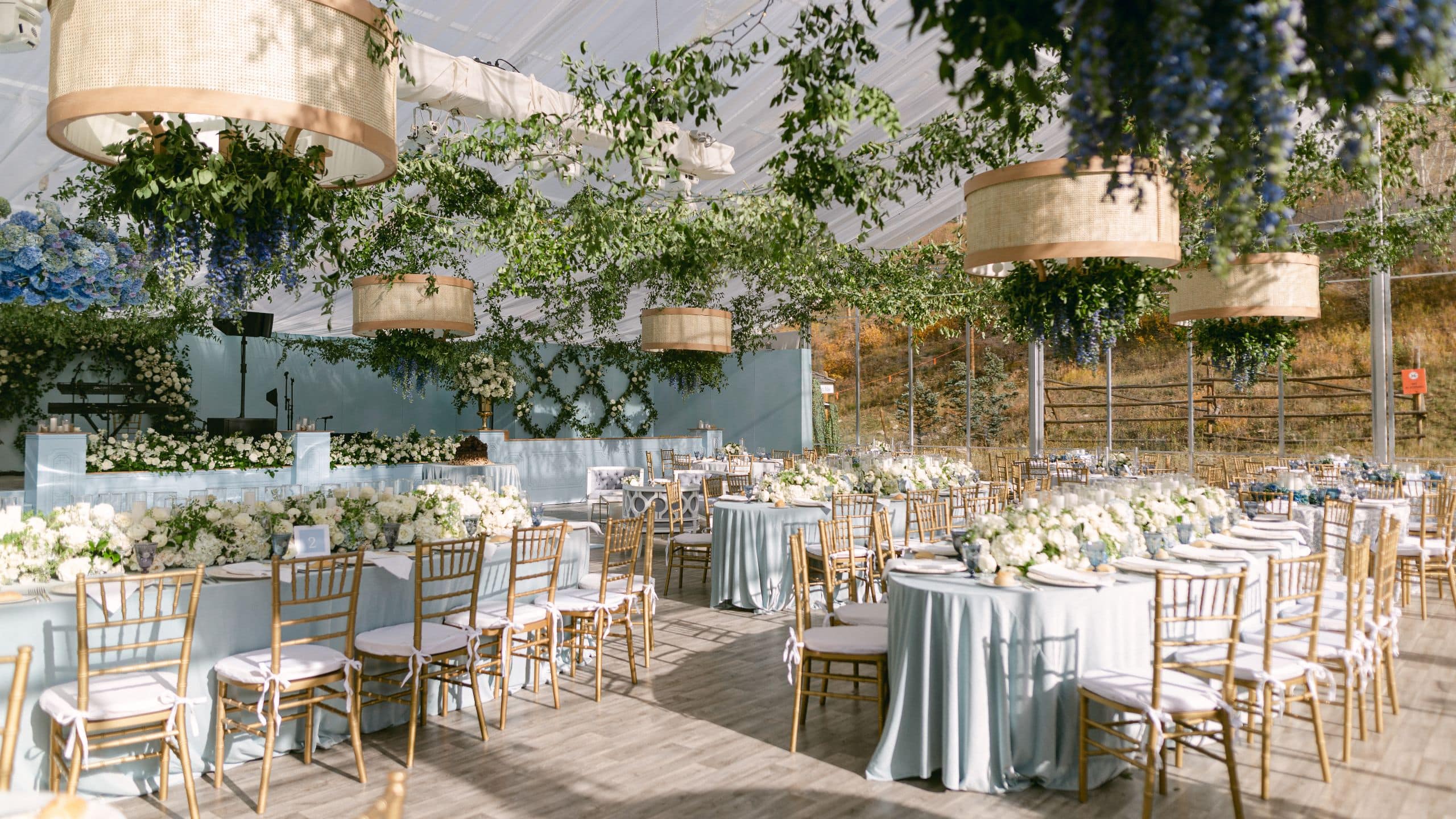 Park Hyatt Beaver Creek Resort and Spa Wedding Reception Florals Table Setup