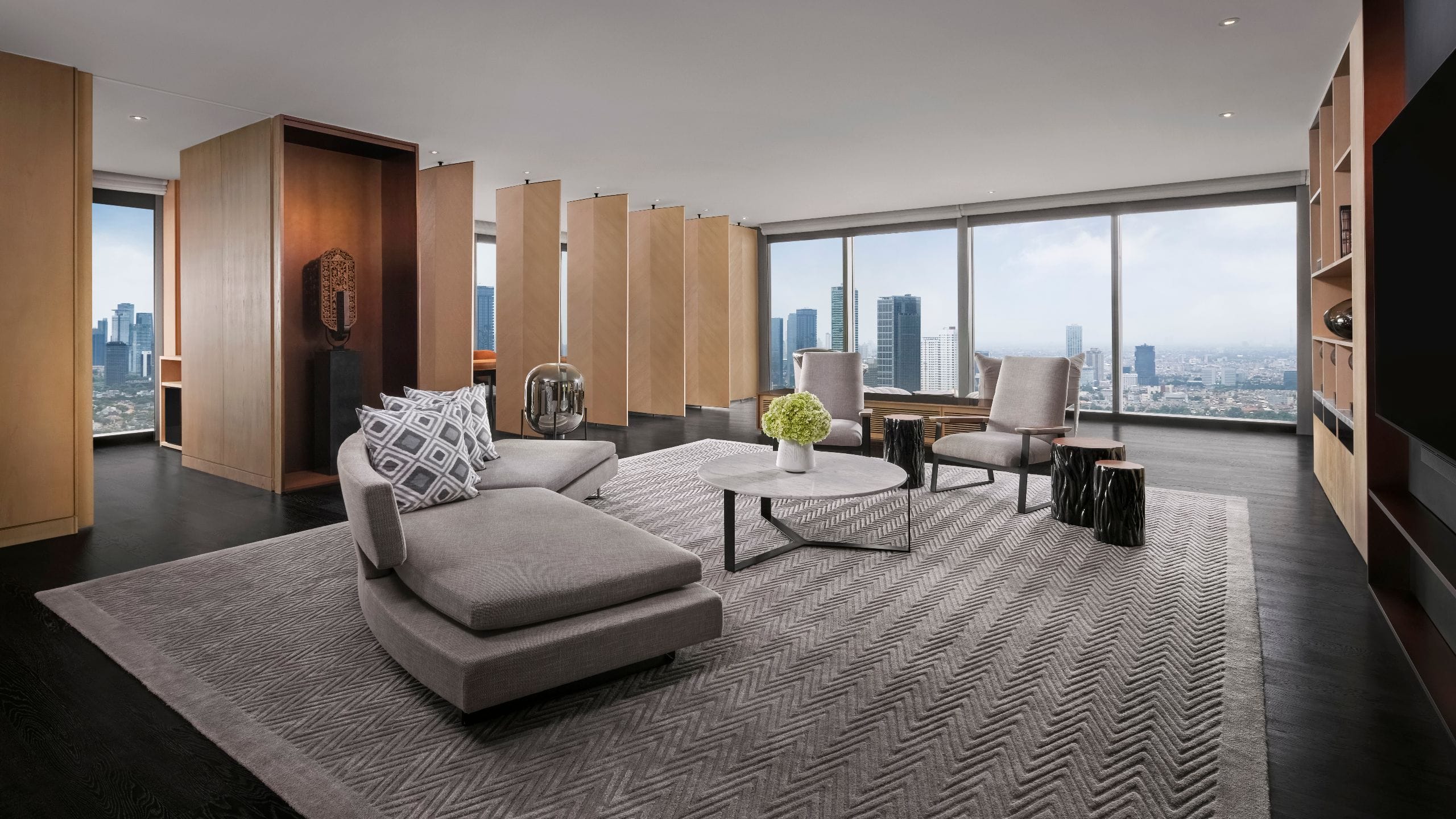 Park Hyatt Jakarta Diplomat Suite Living Room with City View