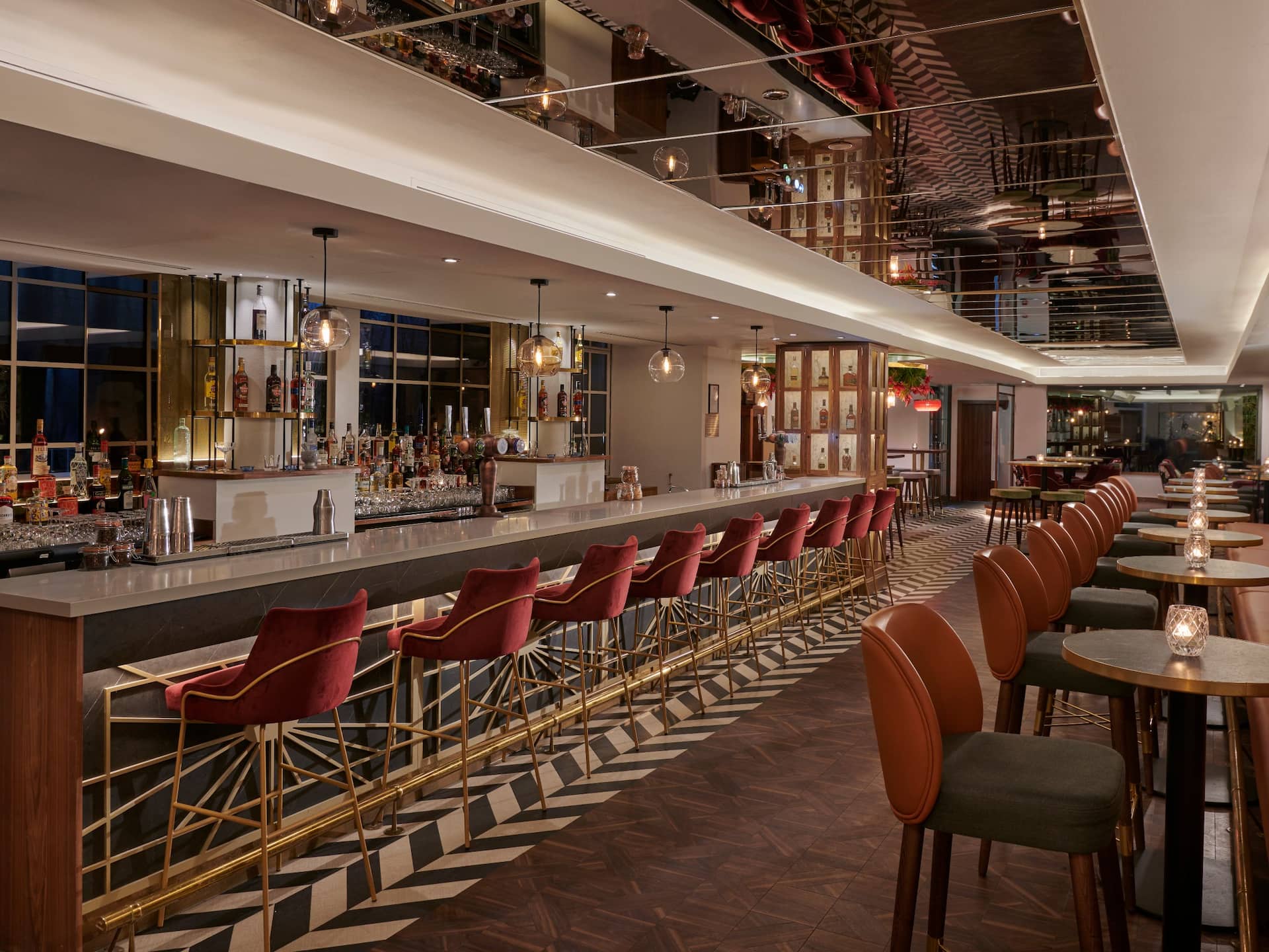 Hyatt Regency London Blackfriars Leaf And Cane Bar High Tables