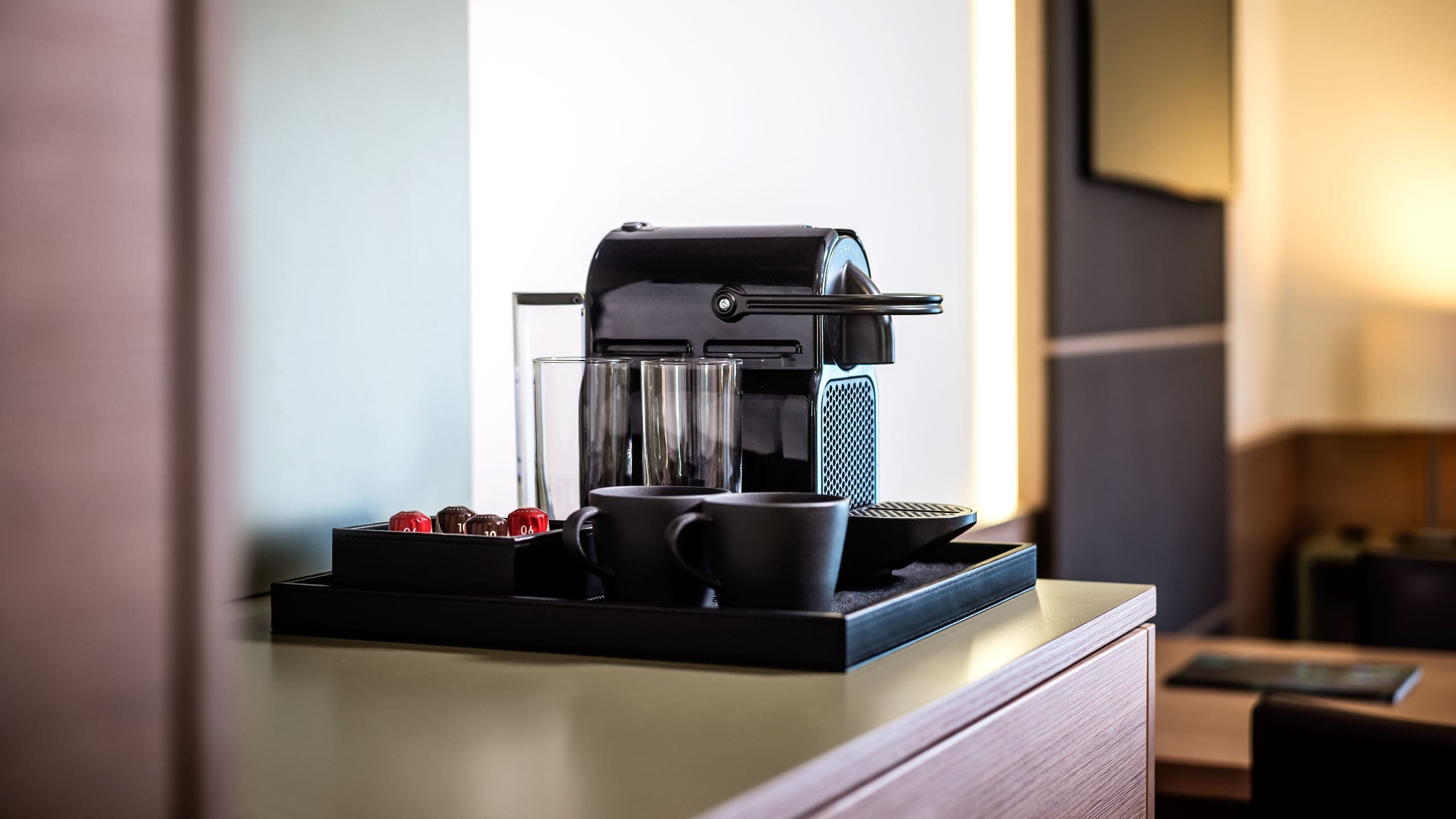 3 of 8 Lindner Hotel Airport King Bed Studio Coffee Station