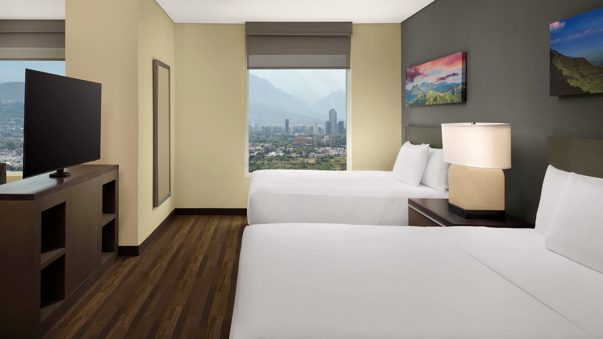 Hyatt House Monterrey Valle / San Pedro Studio Queen Beds Layout