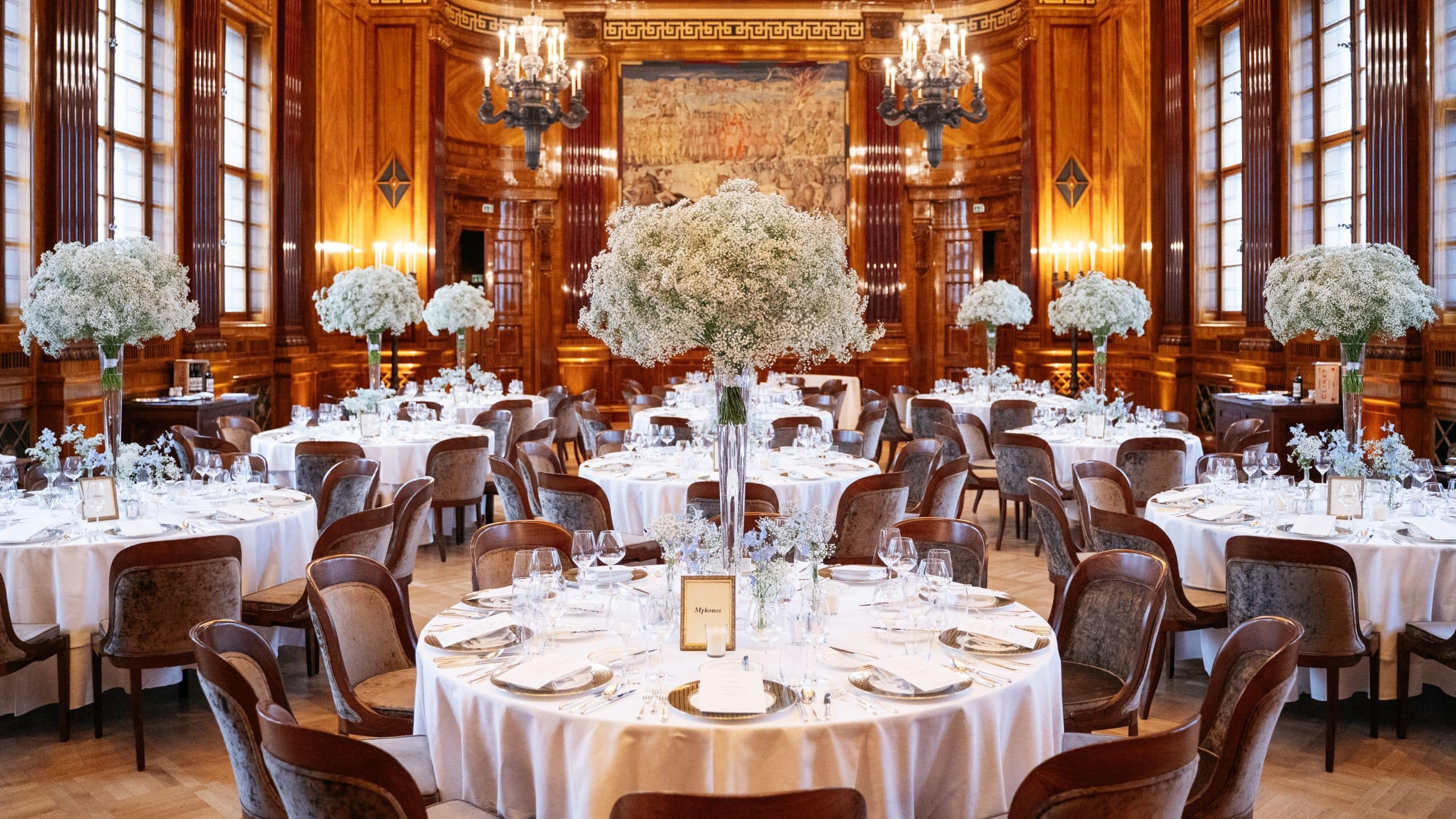 Park Hyatt Vienna Grand Salon Wedding Set Up