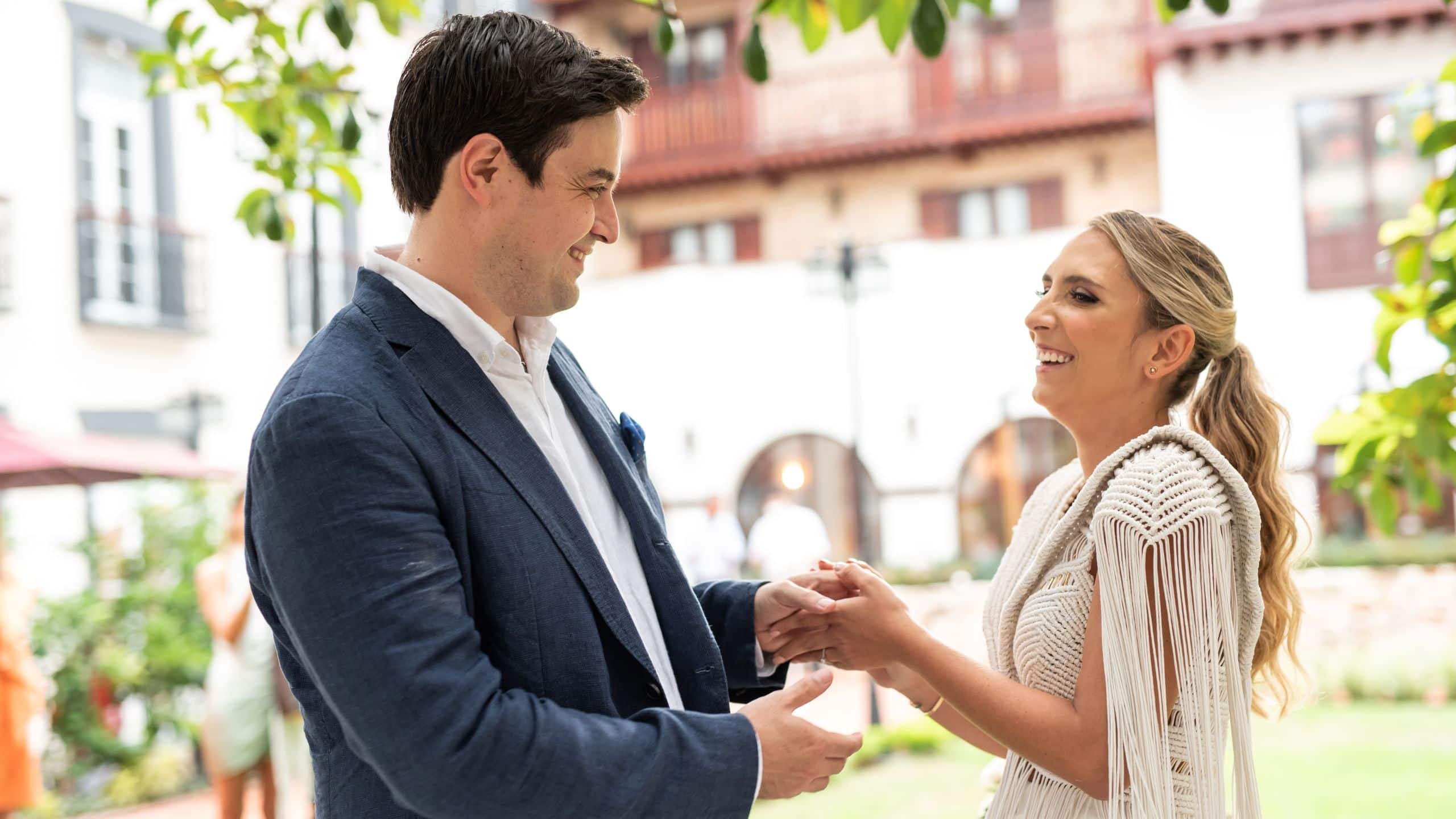 Hotel La Compañia Wedding Ceremony At Courtyard