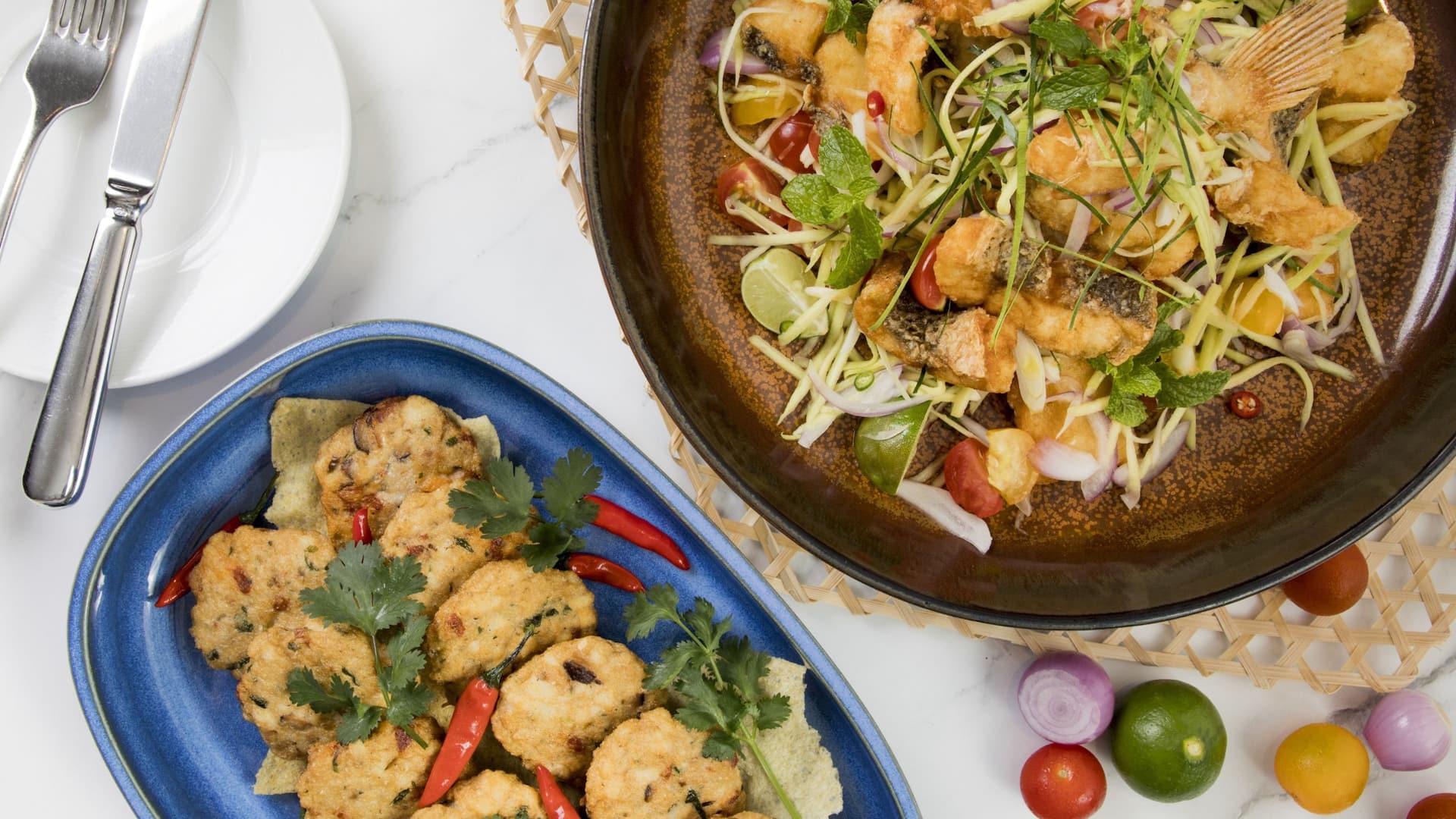 1 of 1 Hyatt Regency Hong Kong, Sha Tin Cafe Local Fish Farm Fish Cake Salad