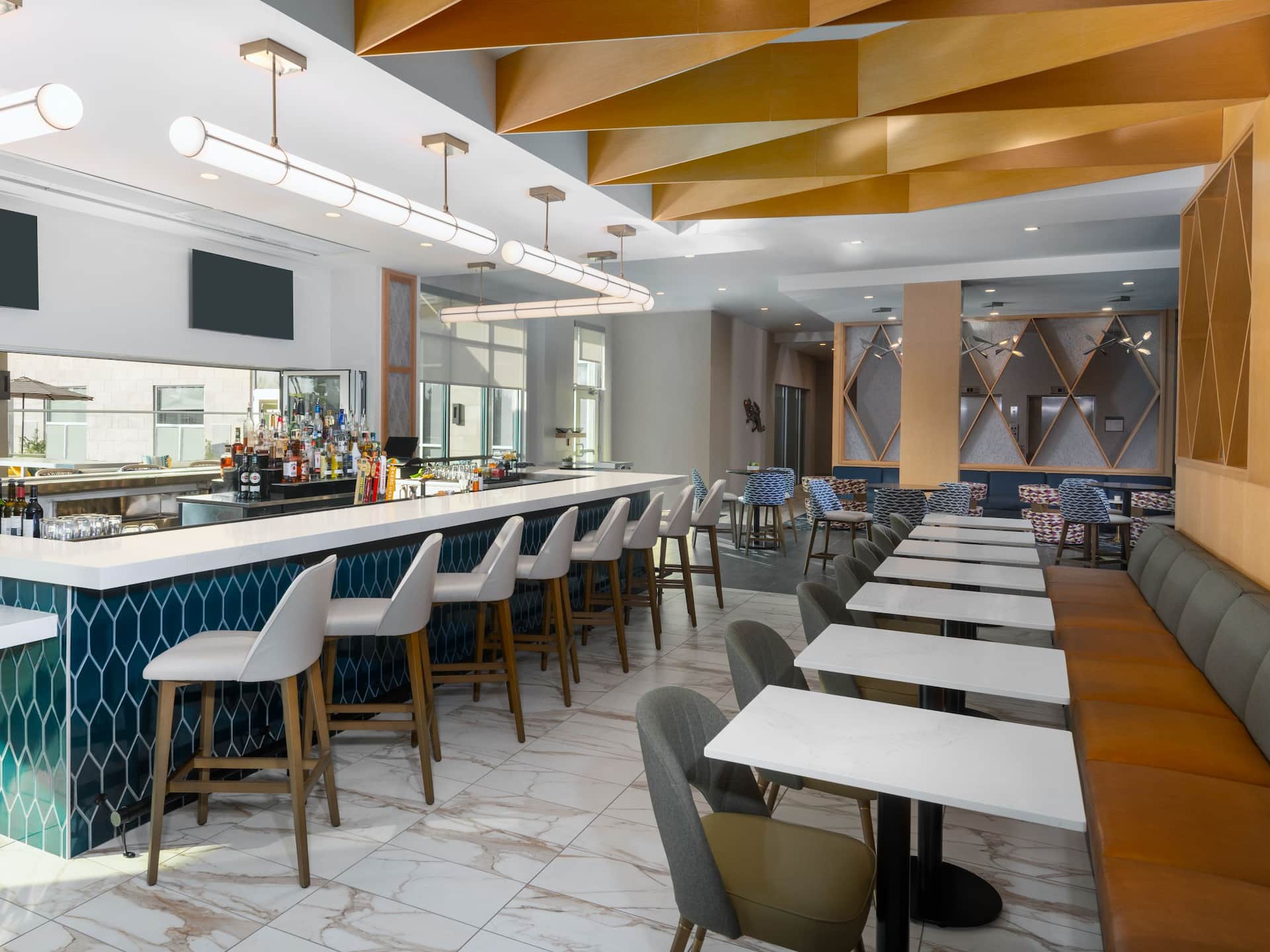 Hyatt House Orlando Airport H Bar Seating Overview