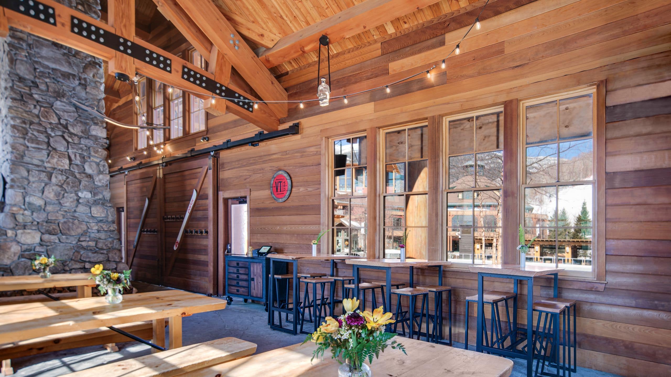 The Lodge at Spruce Peak The Whistlepig Pavilion Tables