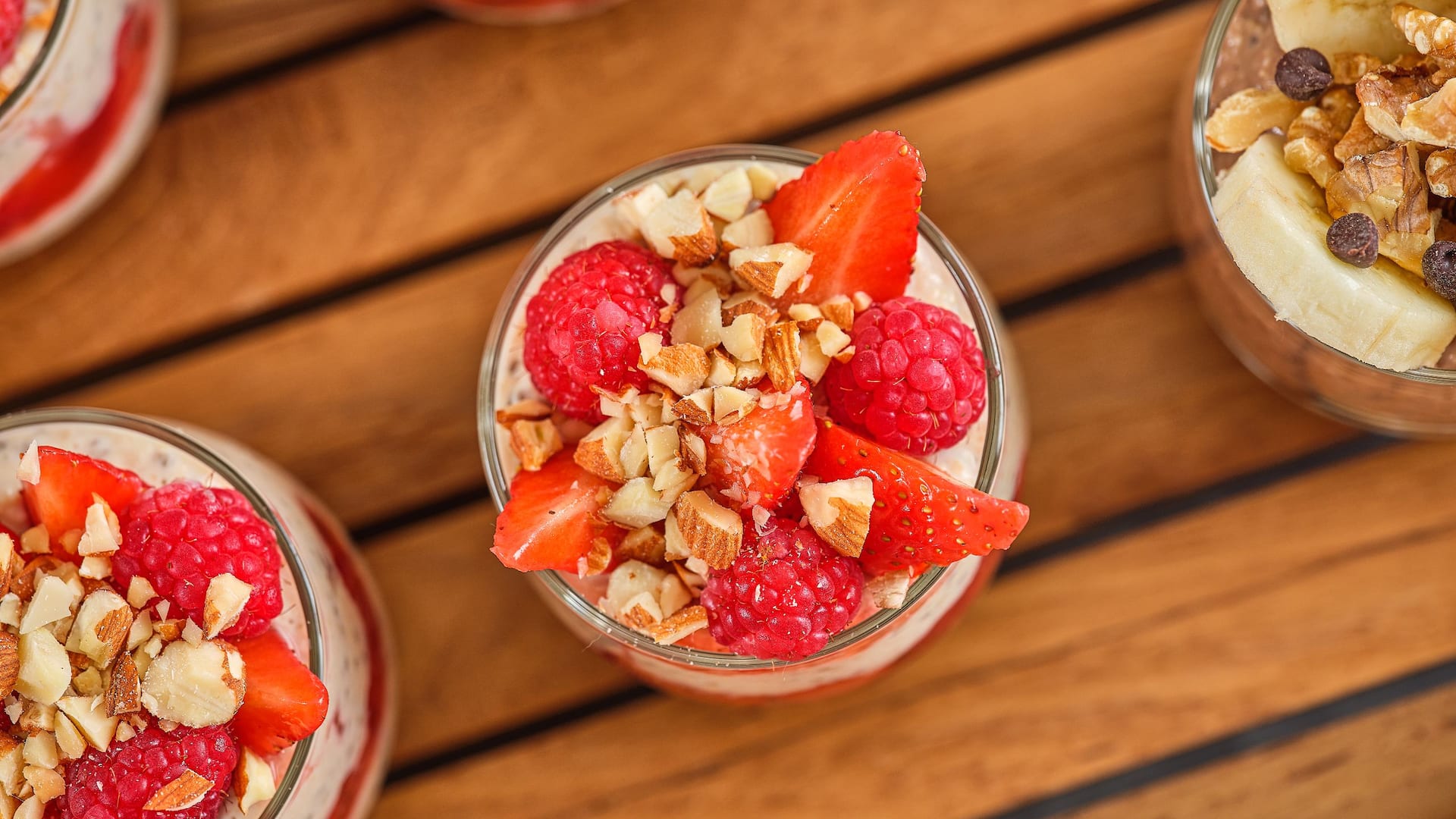 Global Strawberry Almond Parfait Aerial Detail