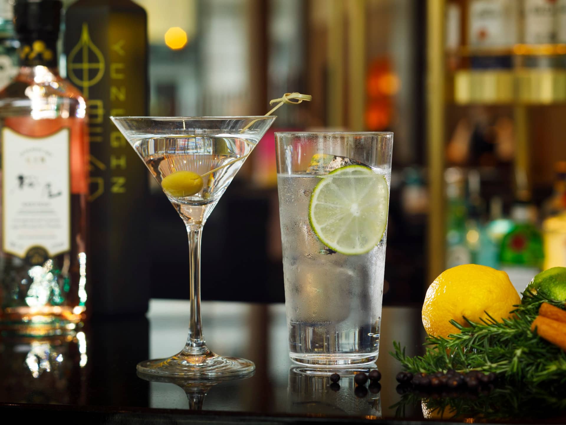 Hyatt Regency Yokohama The Union Bar Lounge Gin Cocktails Layout