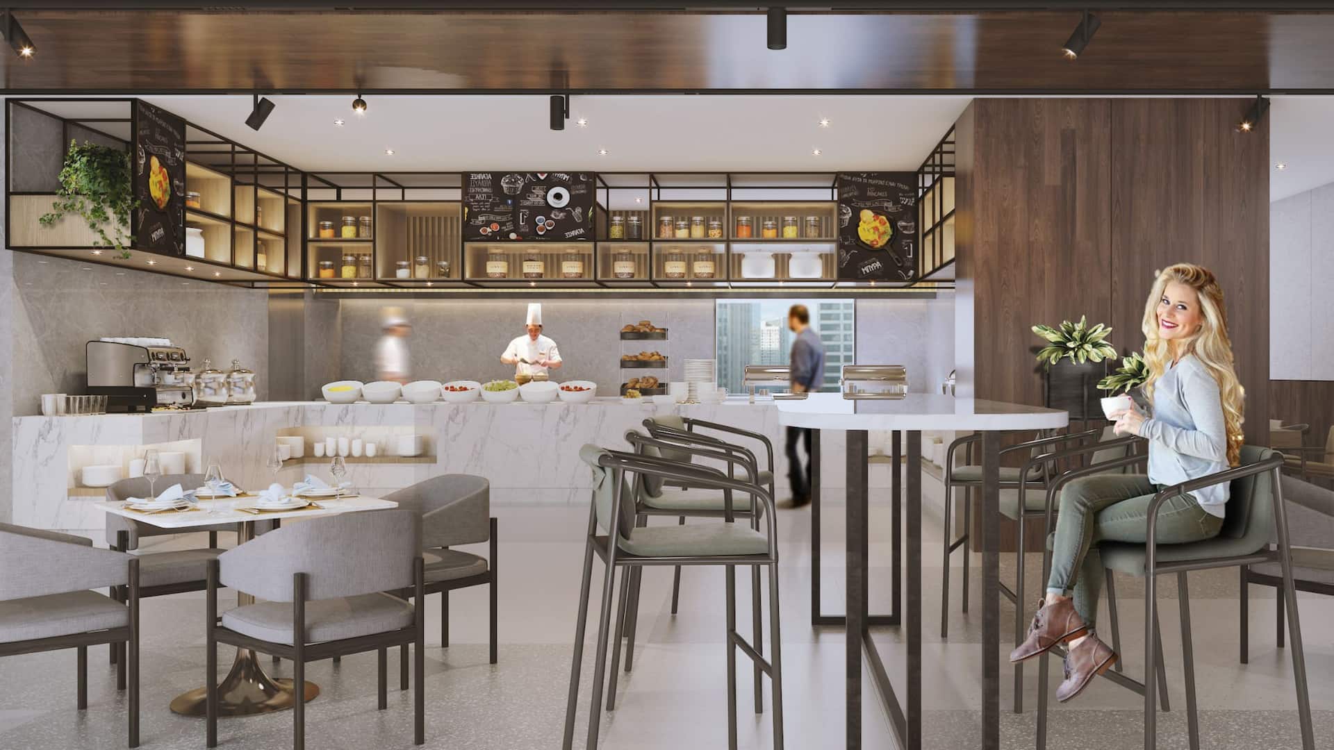 Hyatt Place Linyi People Square The Kitchen Seating