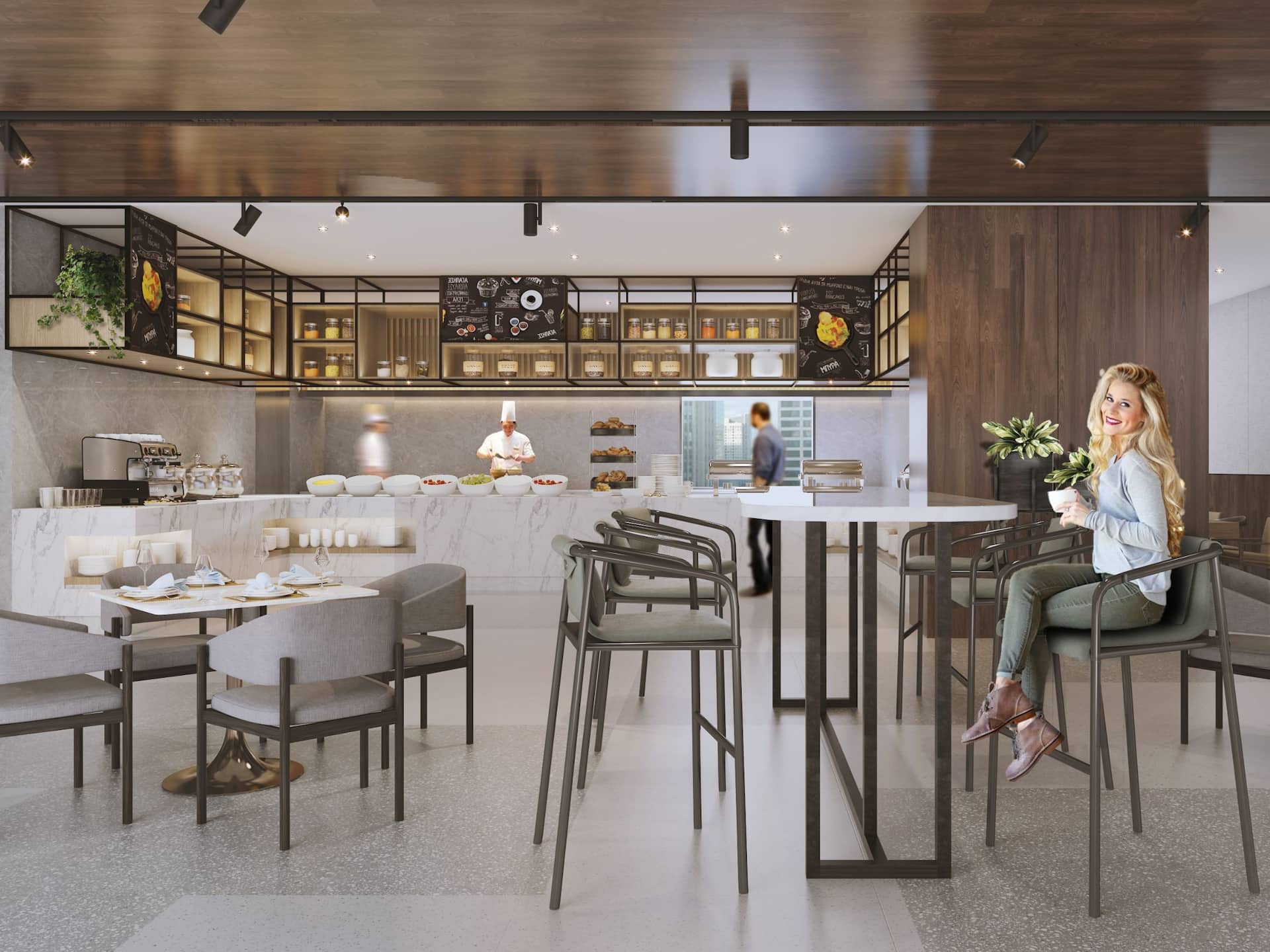 Hyatt Place Linyi People Square The Kitchen Seating