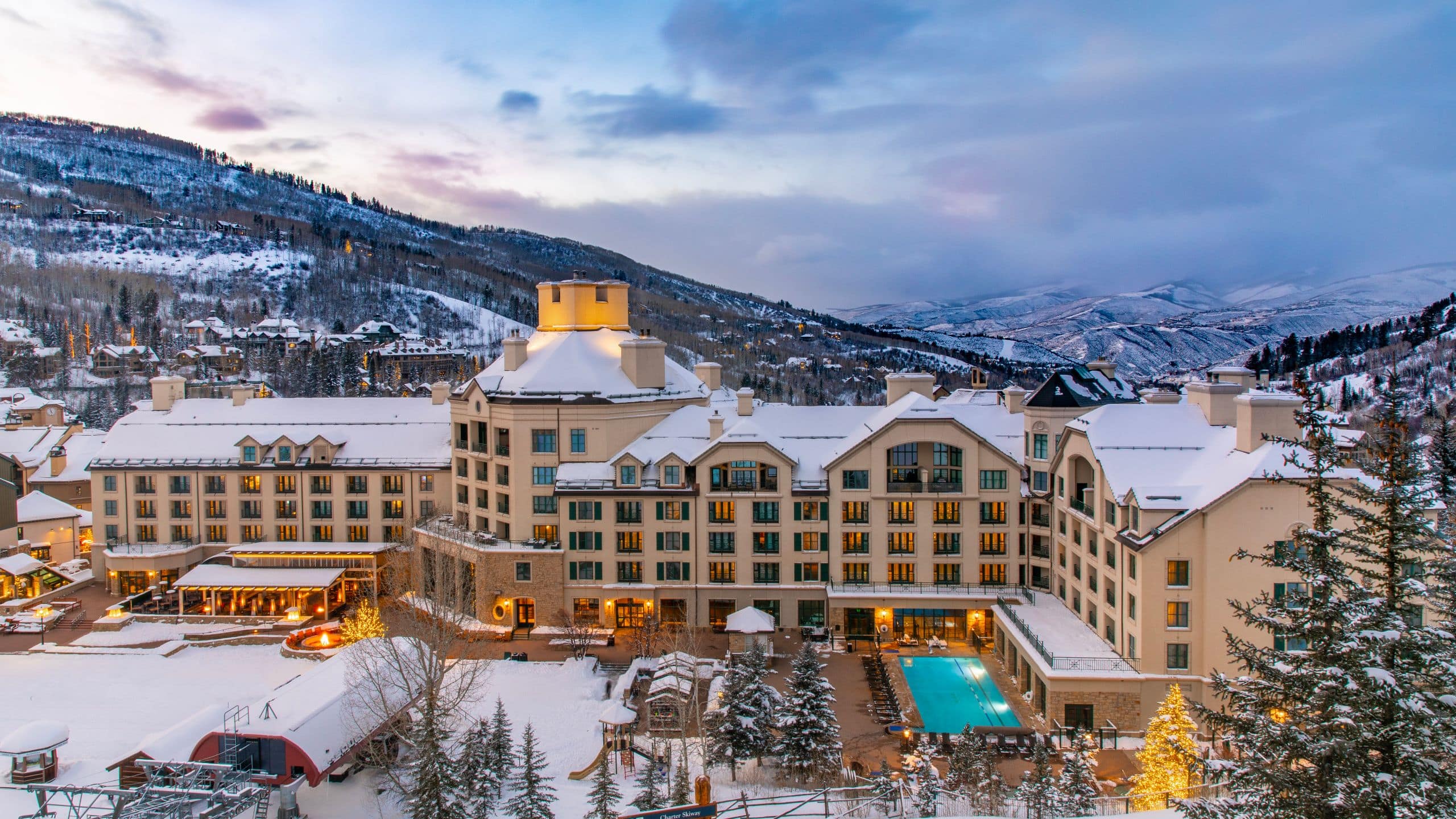 Park Hyatt Beaver Creek Resort and Spa Hotel Exterior Mountainside Winter