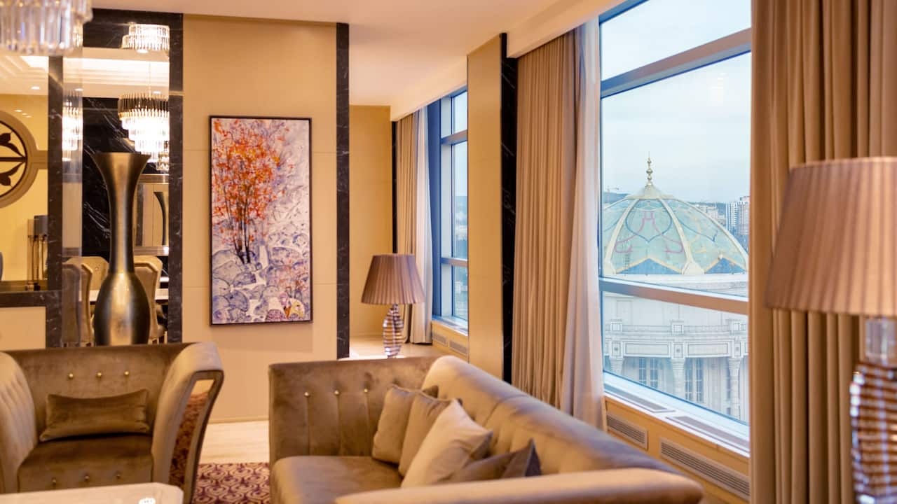 Presidential Living Room View Windows