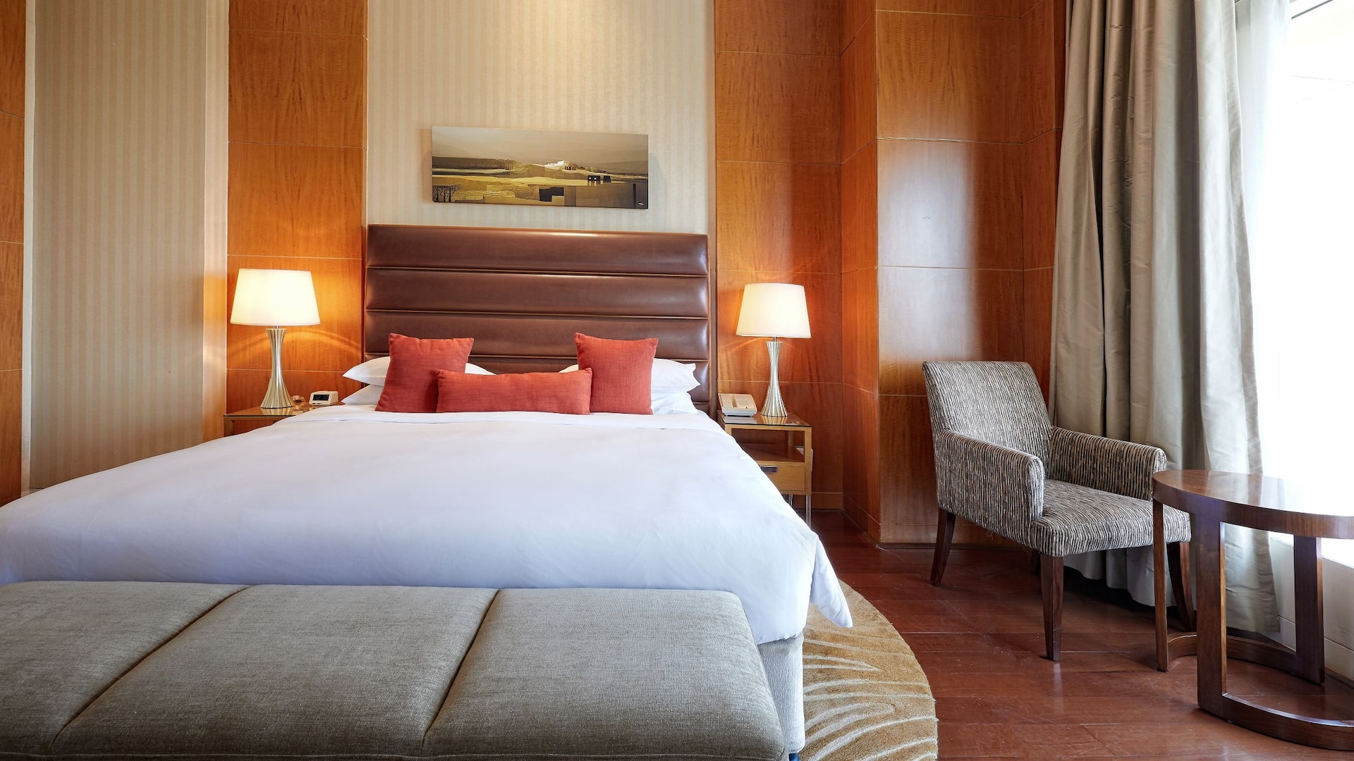 Hyatt Regency Pune & Residences Guestroom Bed Seating Area Detail
