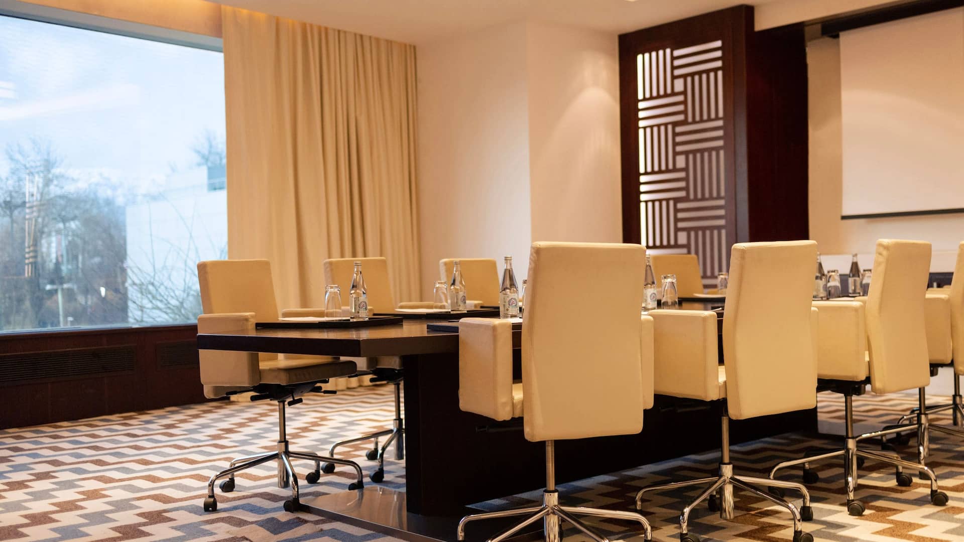 2 of 2 Hyatt Regency Dushanbe Meeting Room Boardroom Setup Detail