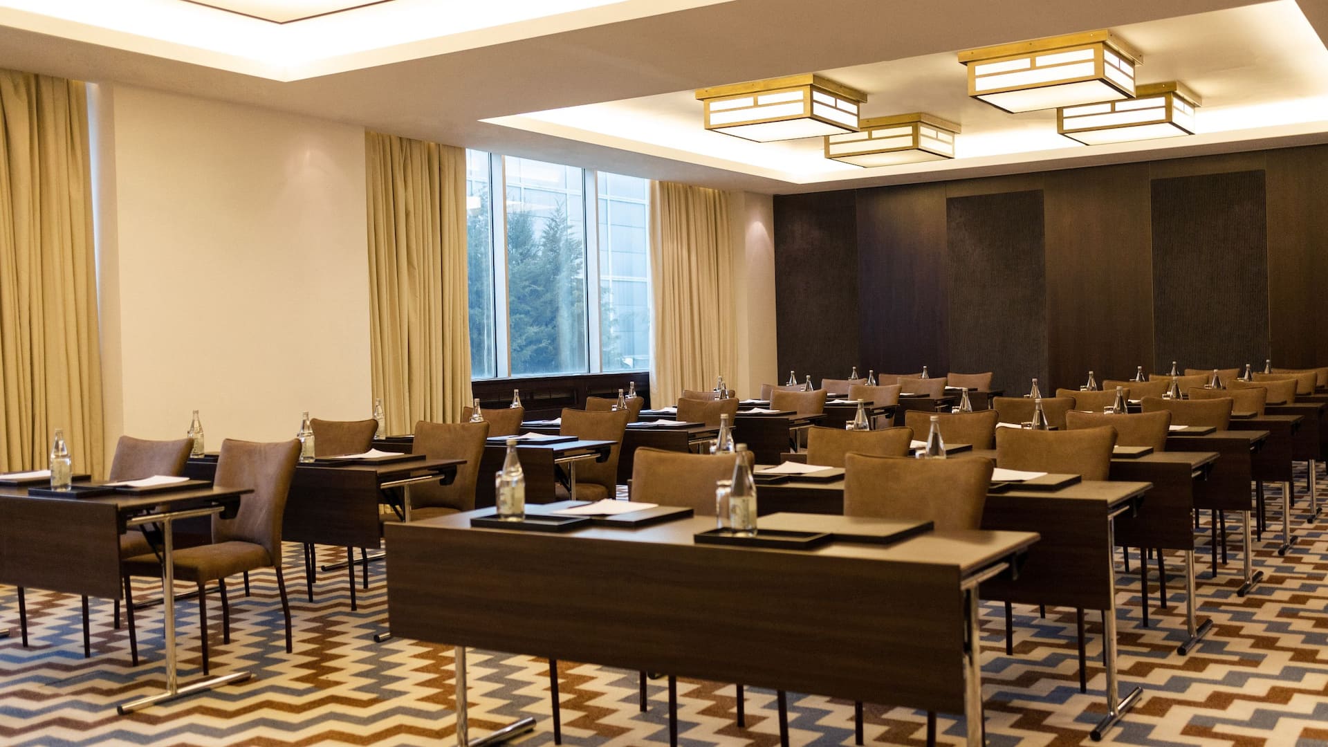 Hyatt Regency Dushanbe Brussels Meeting Room Classroom Setup Angle