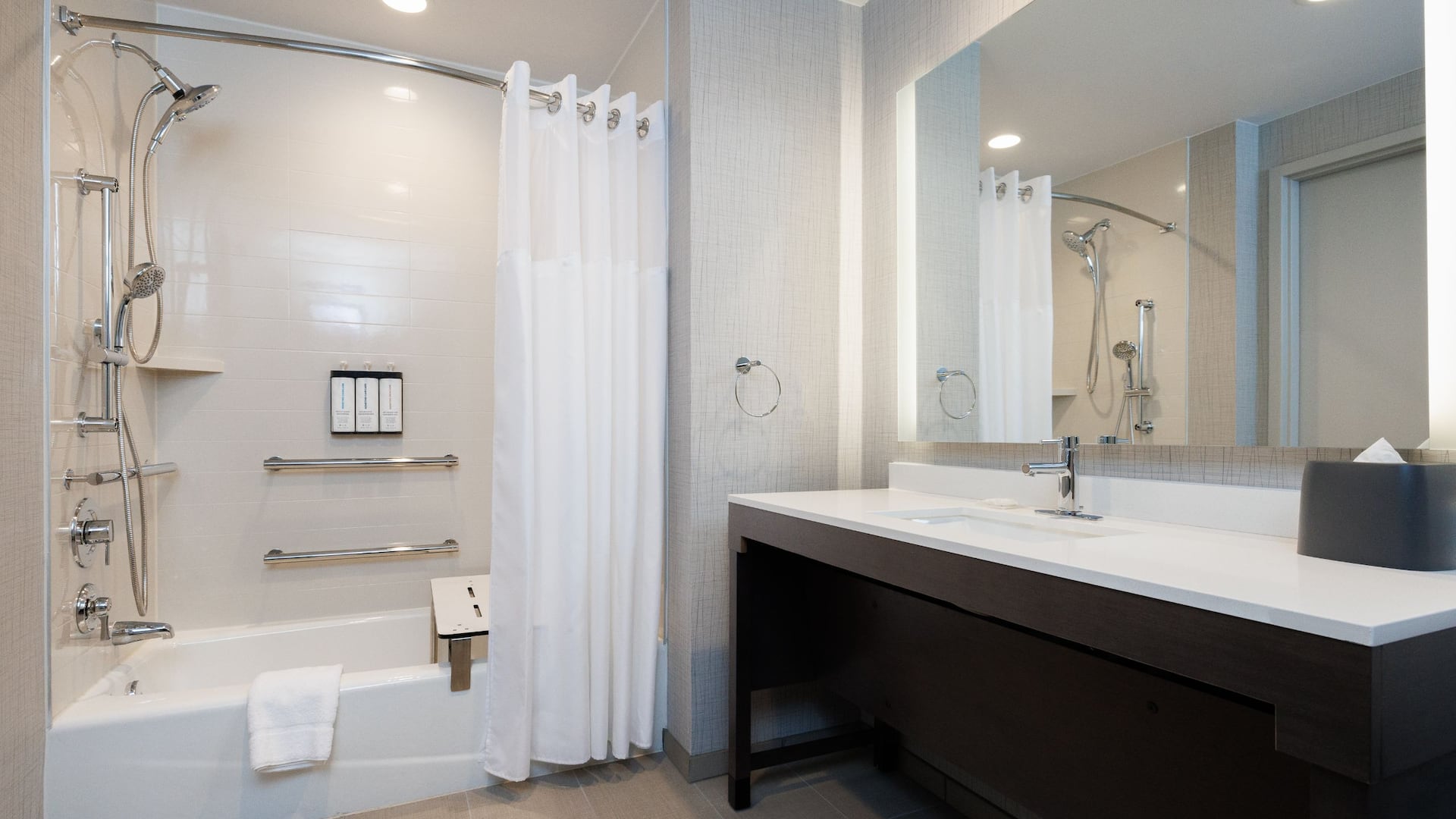 2 of 3 Hyatt Place San Carlos Accessible Bathroom