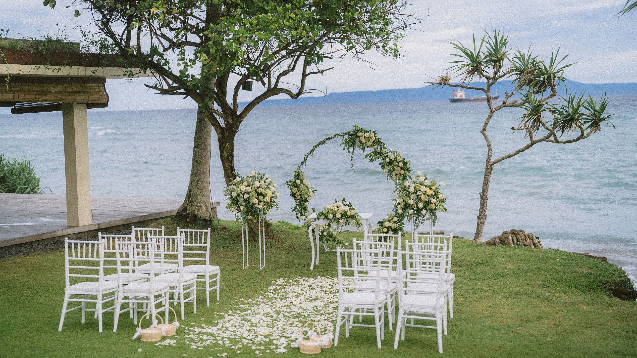 Alila Manggis Wedding Circle Aerial