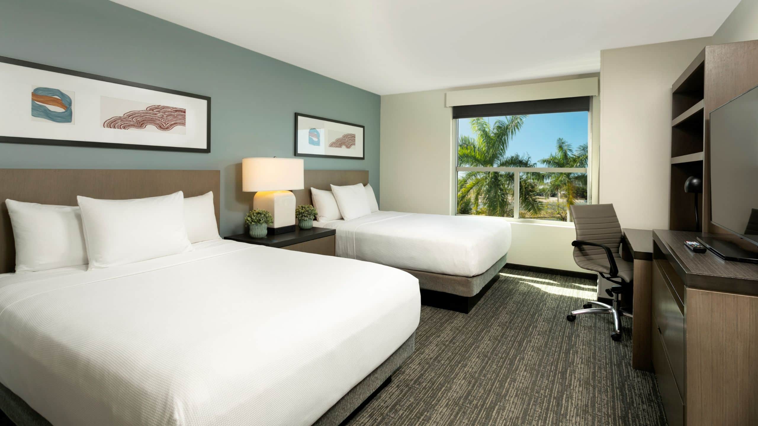 Hyatt House San Juan Two Queen Bed Den Guestroom