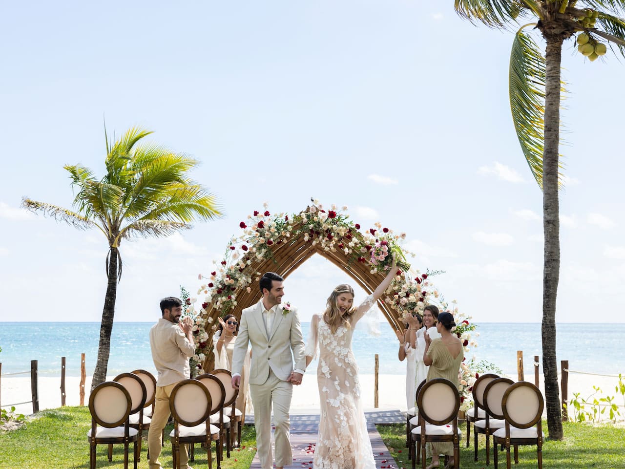 Weddings Gazebo Ceremony Couple Aisle