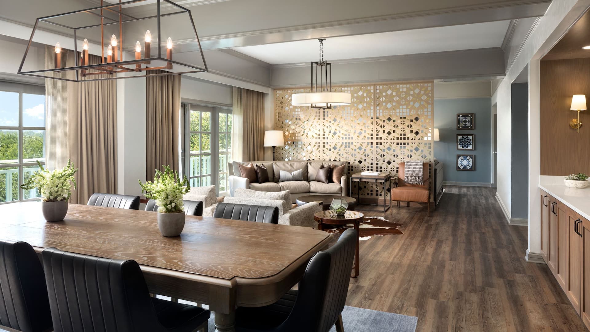 Hyatt Regency Hill Country Resort and Spa Presidential Suite Dining Area Into Living Room